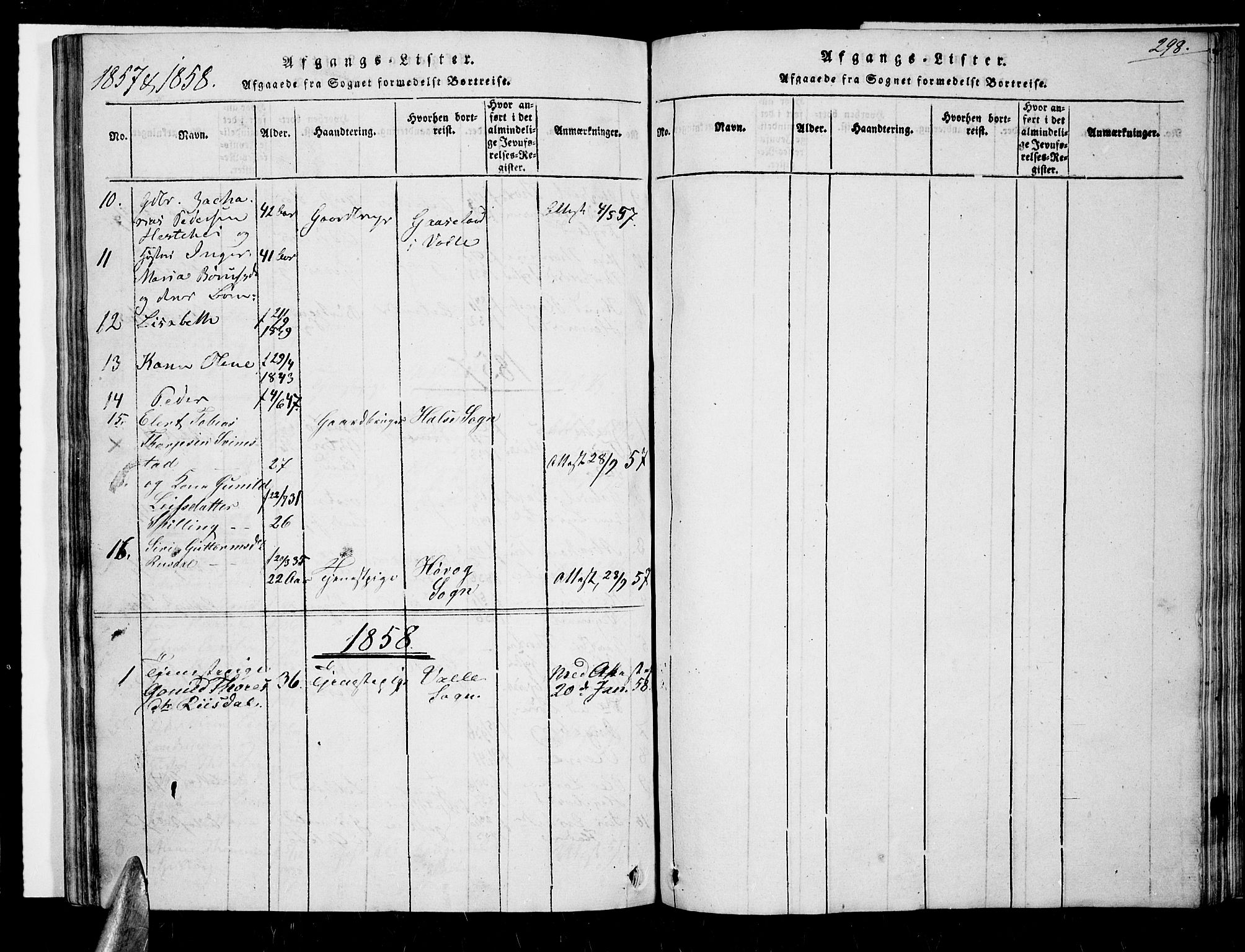 Nord-Audnedal sokneprestkontor, AV/SAK-1111-0032/F/Fa/Fab/L0001: Parish register (official) no. A 1, 1816-1858, p. 298