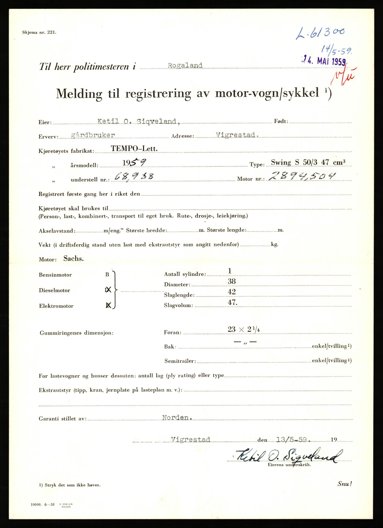 Stavanger trafikkstasjon, AV/SAST-A-101942/0/F/L0061: L-61300 - L-61999, 1930-1971, p. 3