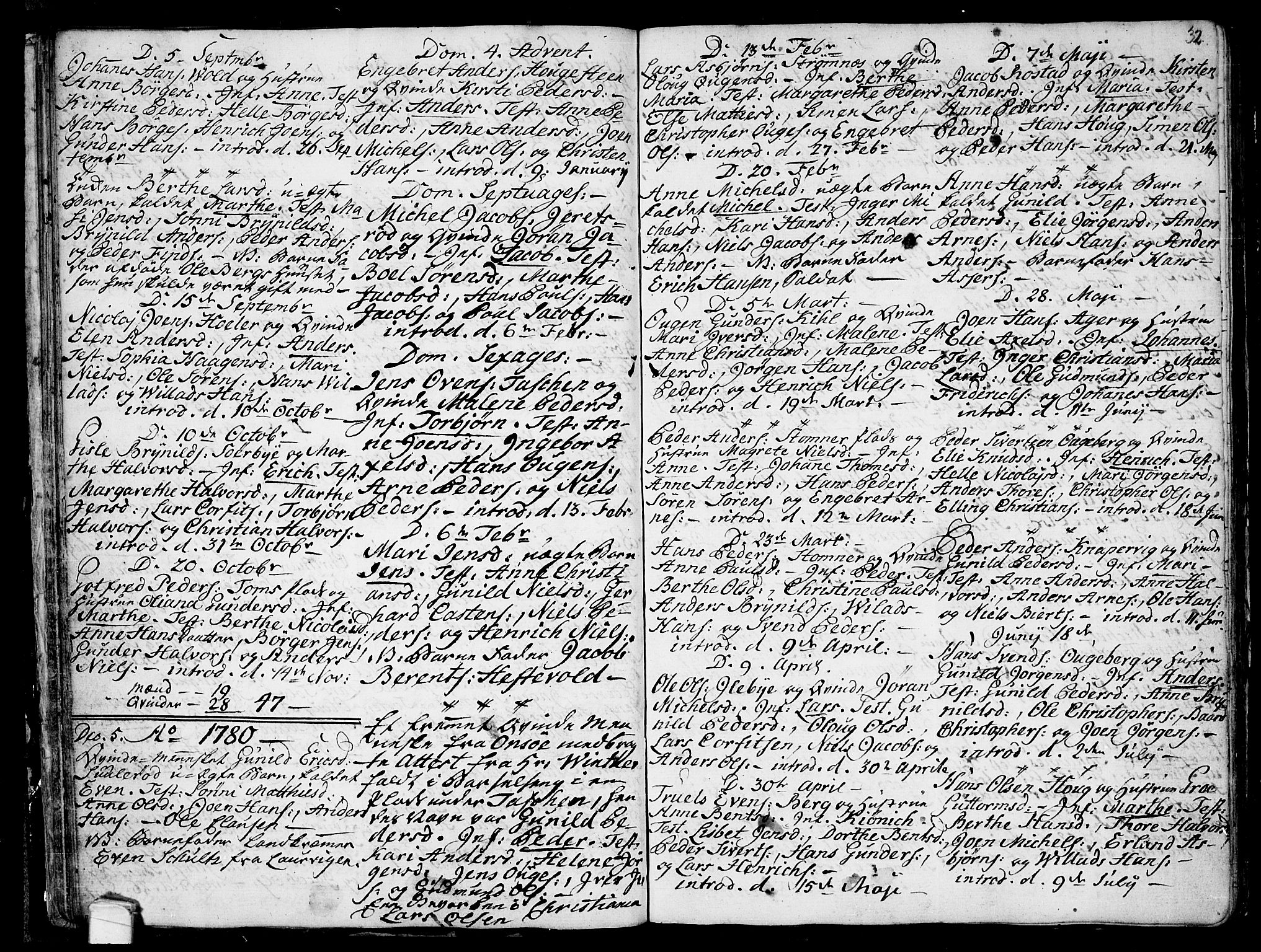 Råde prestekontor kirkebøker, AV/SAO-A-2009/F/Fa/L0002: Parish register (official) no. 2, 1762-1806, p. 32