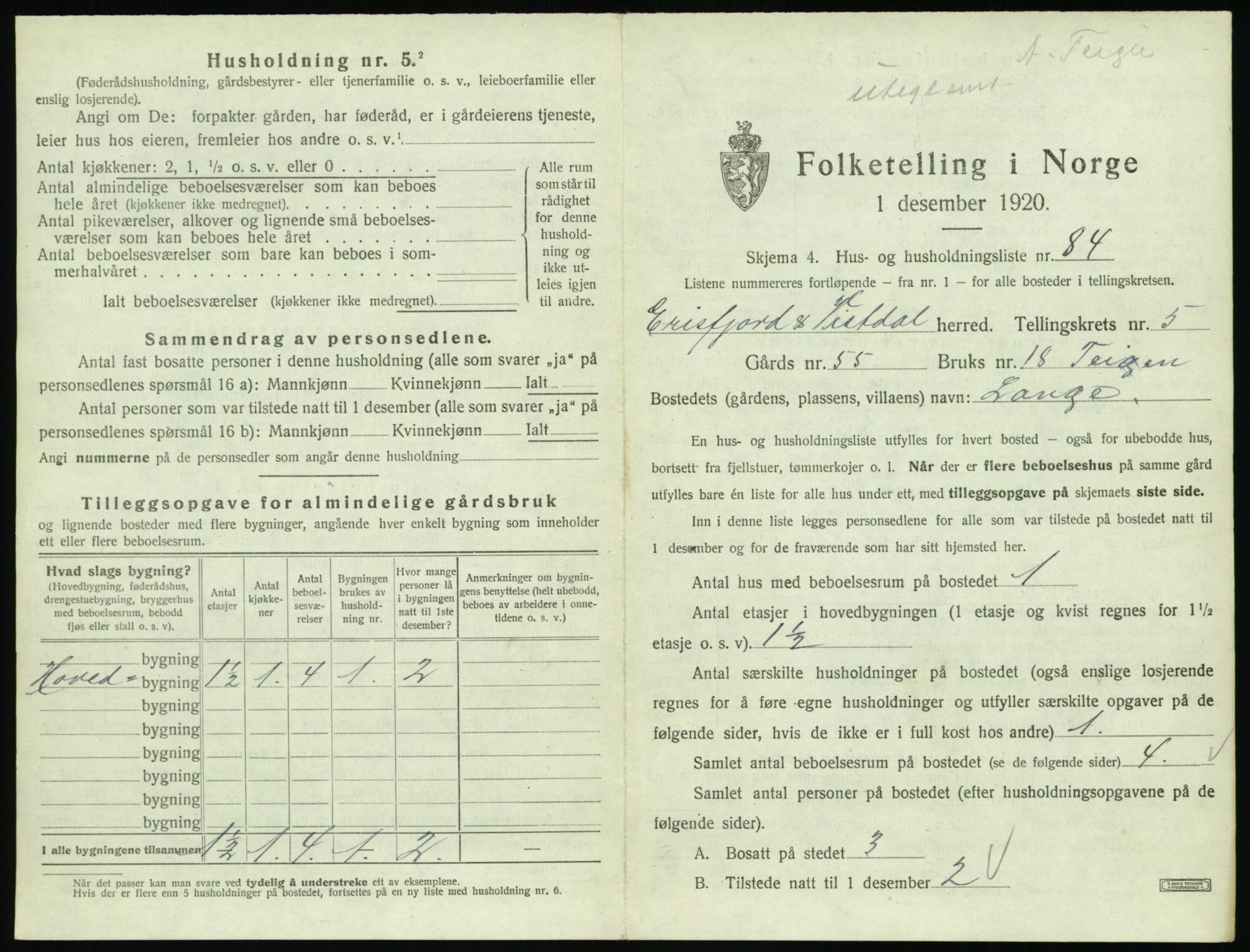 SAT, 1920 census for Eresfjord og Vistdal, 1920, p. 567