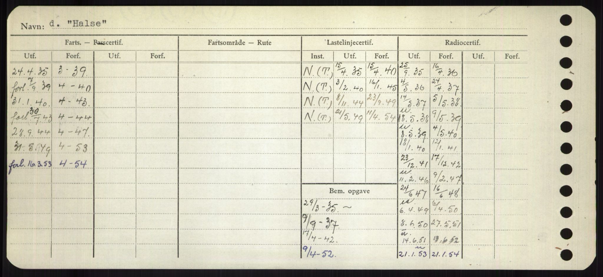 Sjøfartsdirektoratet med forløpere, Skipsmålingen, RA/S-1627/H/Hd/L0014: Fartøy, H-Havl, p. 144