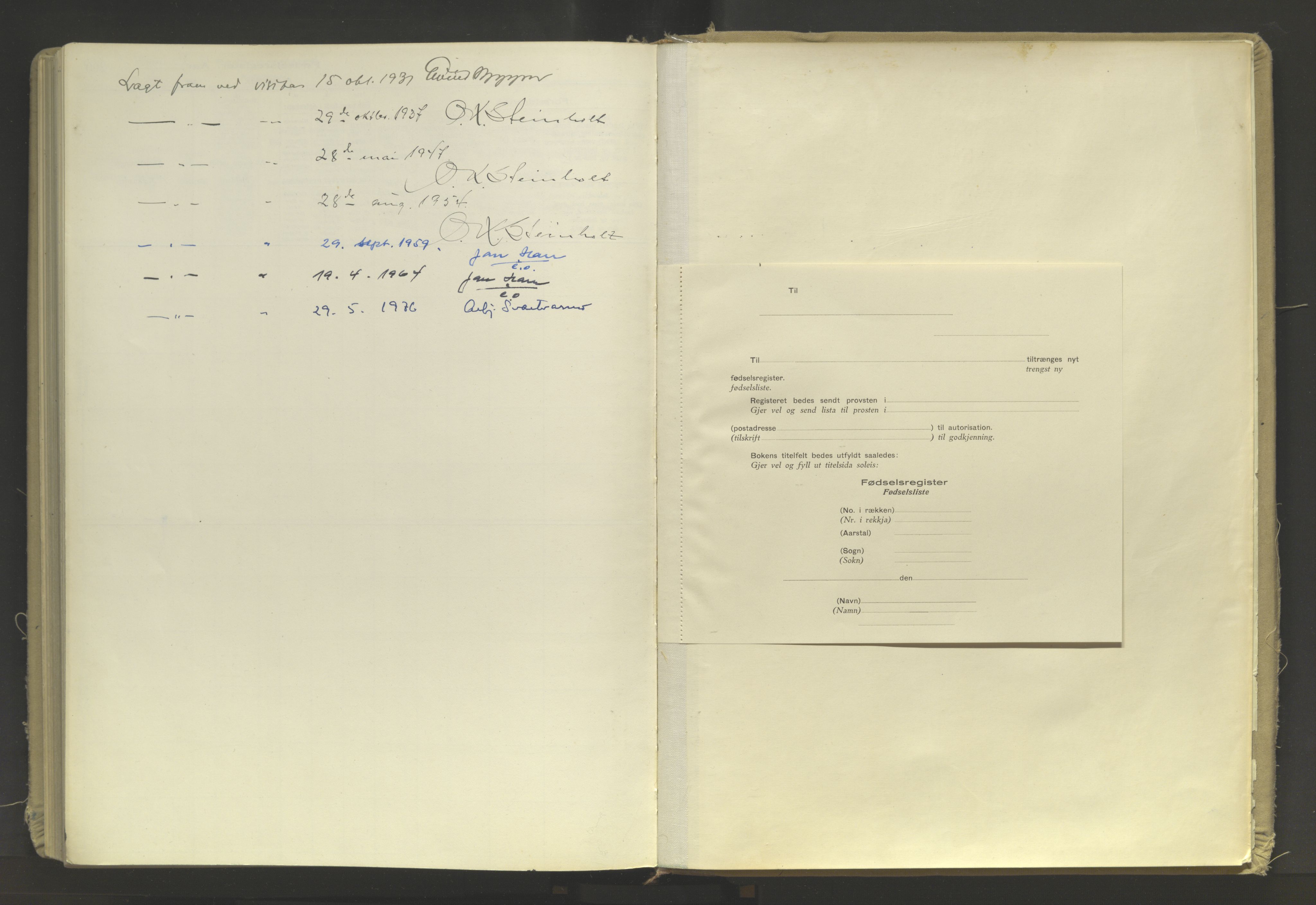 Ibestad sokneprestembete, AV/SATØ-S-0077/I/Ic/L0063: Birth register no. 63, 1926-1982