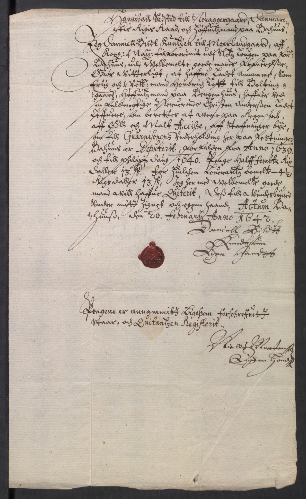 Rentekammeret inntil 1814, Reviderte regnskaper, Byregnskaper, AV/RA-EA-4066/R/Ro/L0299: [O2] By- og kontribusjonsregnskap, 1639-1661, p. 28