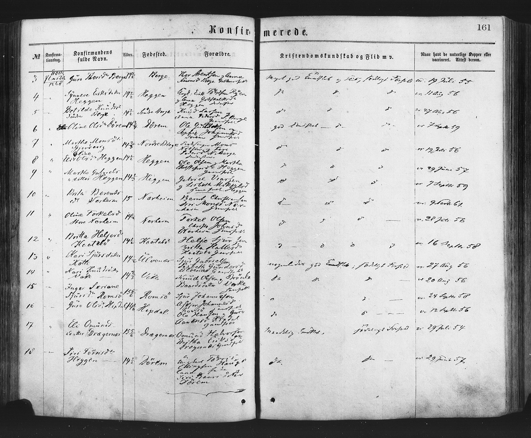 Fjelberg sokneprestembete, SAB/A-75201/H/Haa: Parish register (official) no. A 8, 1866-1879, p. 161