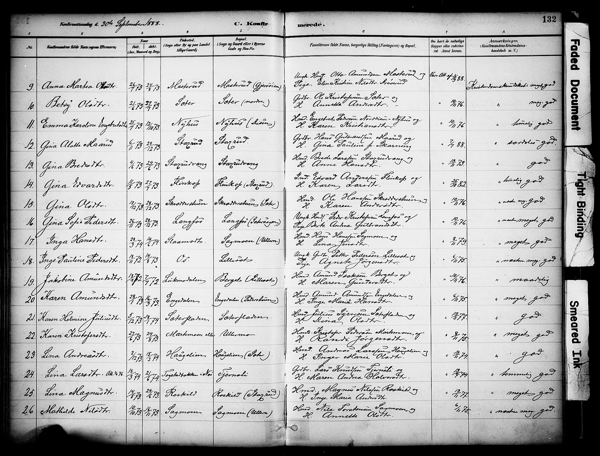 Sør-Odal prestekontor, AV/SAH-PREST-030/H/Ha/Haa/L0008: Parish register (official) no. 8, 1886-1922, p. 132