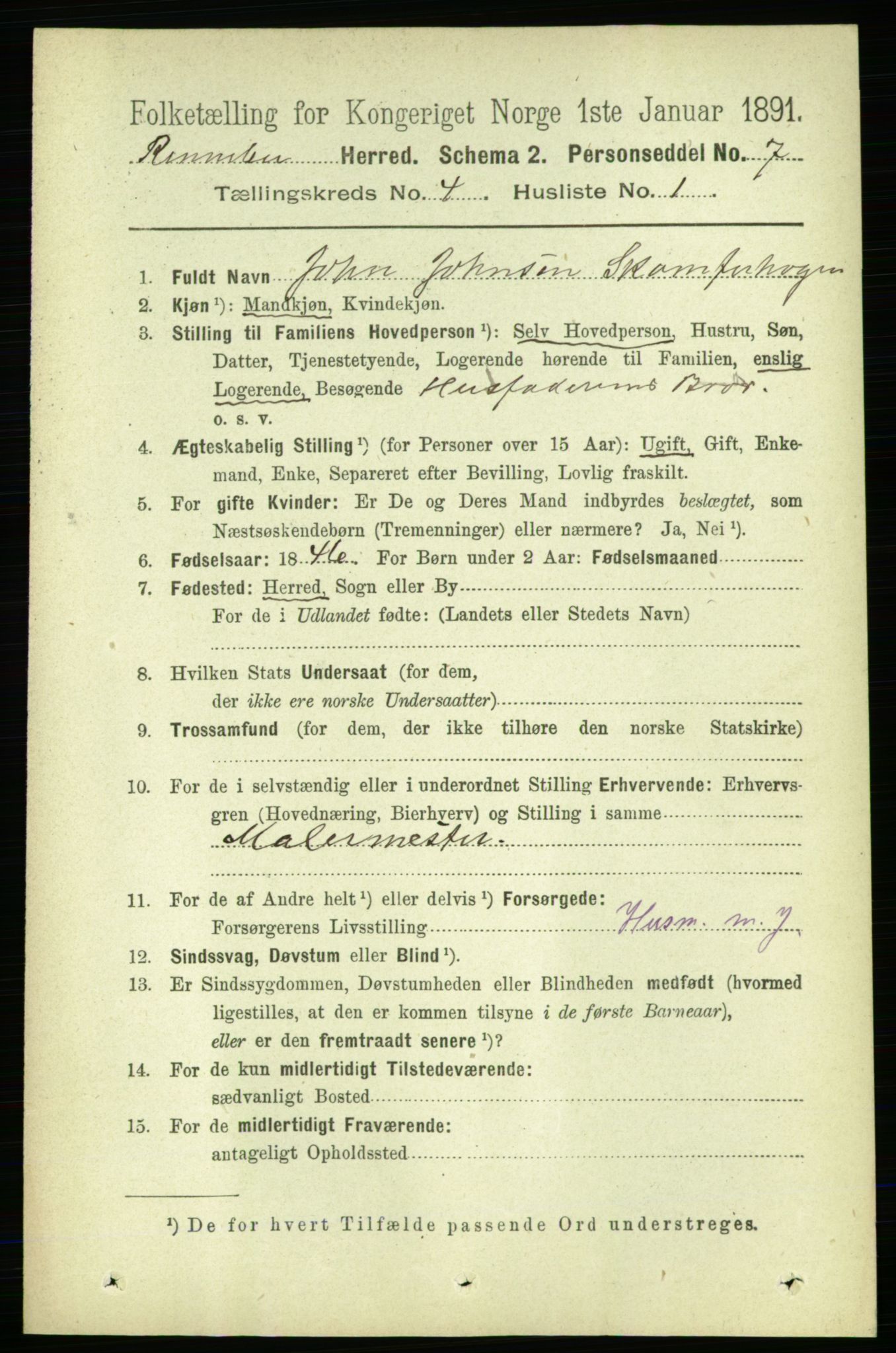 RA, 1891 census for 1635 Rennebu, 1891, p. 1994