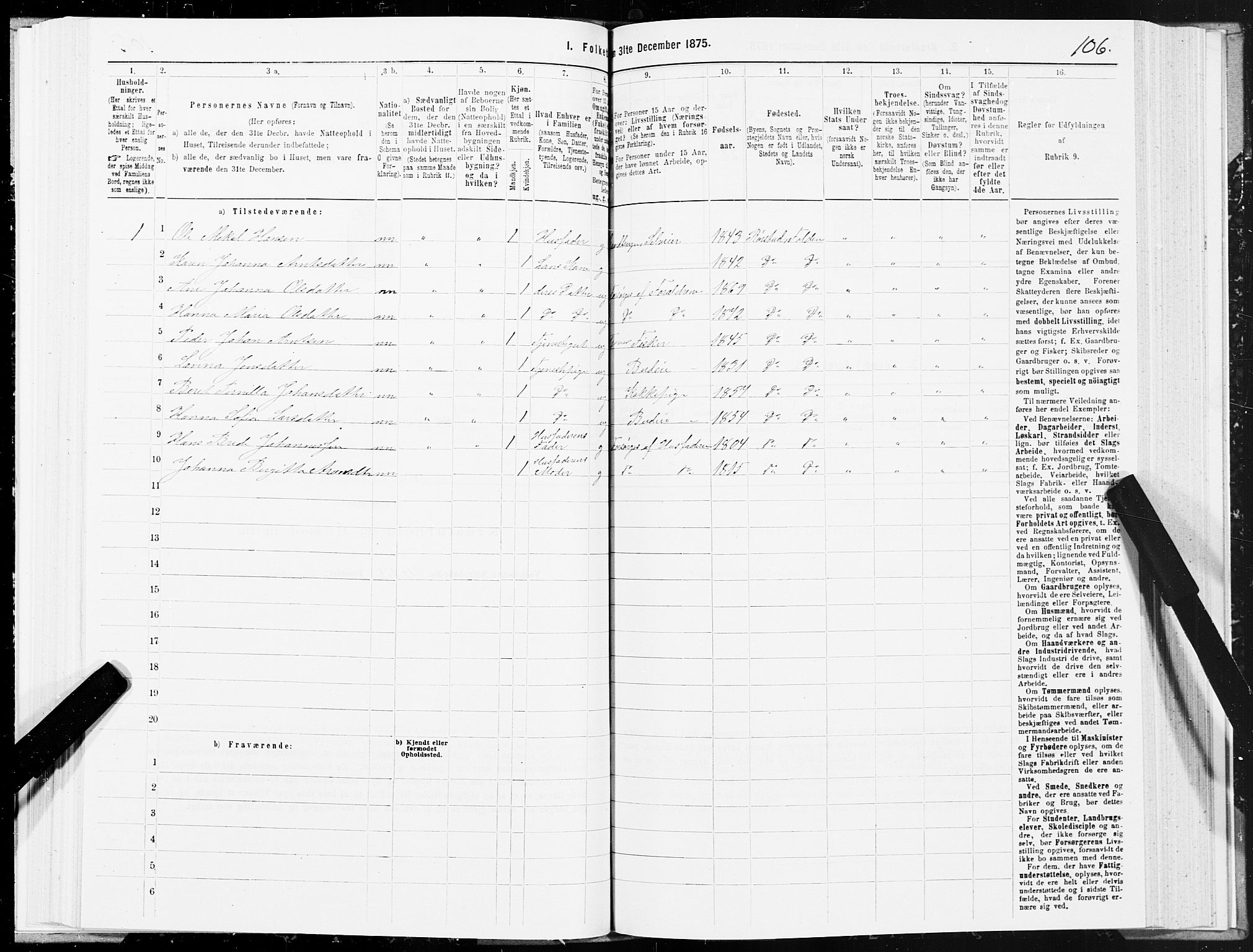 SAT, 1875 census for 1845P Folda, 1875, p. 2106