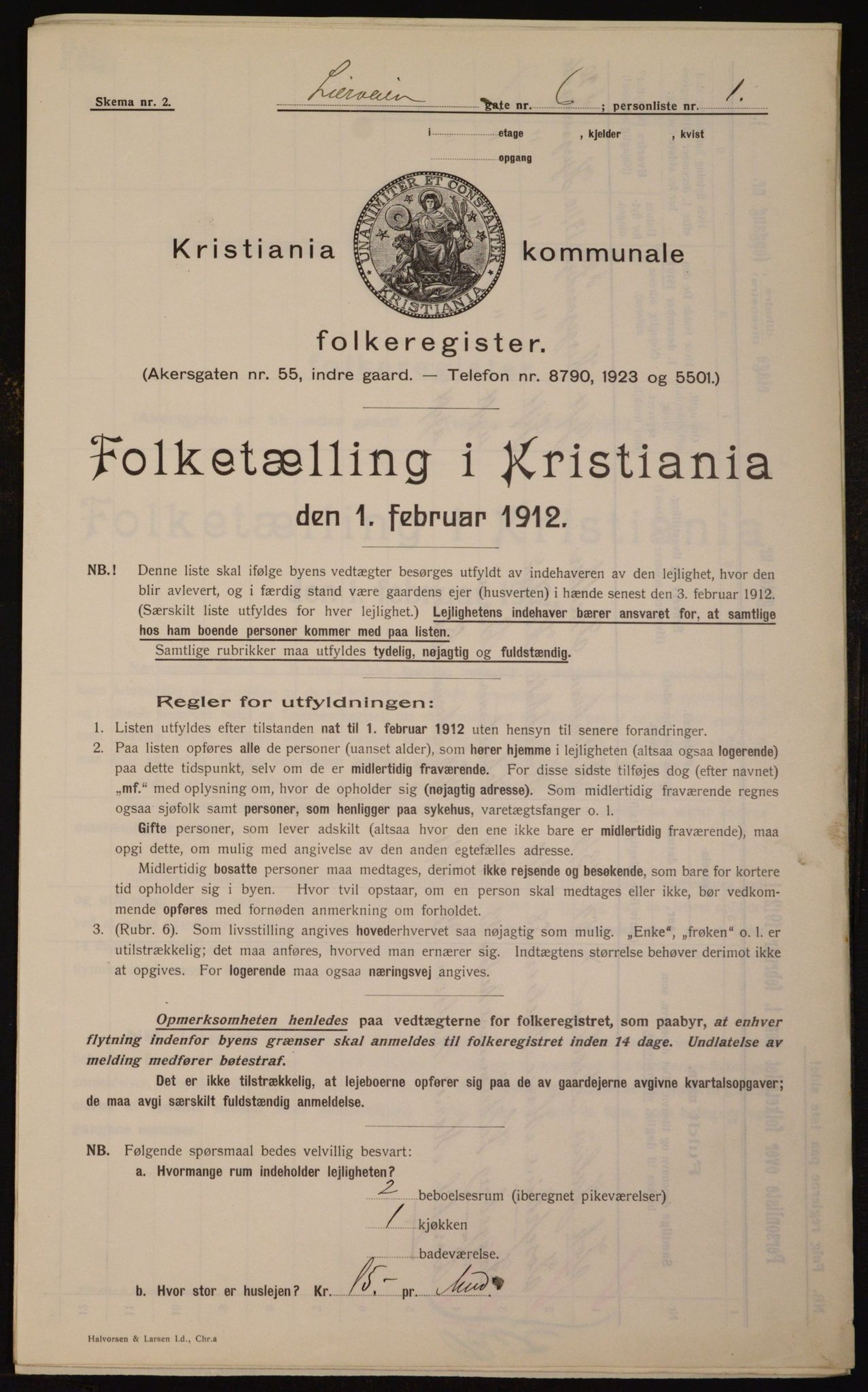 OBA, Municipal Census 1912 for Kristiania, 1912, p. 57844