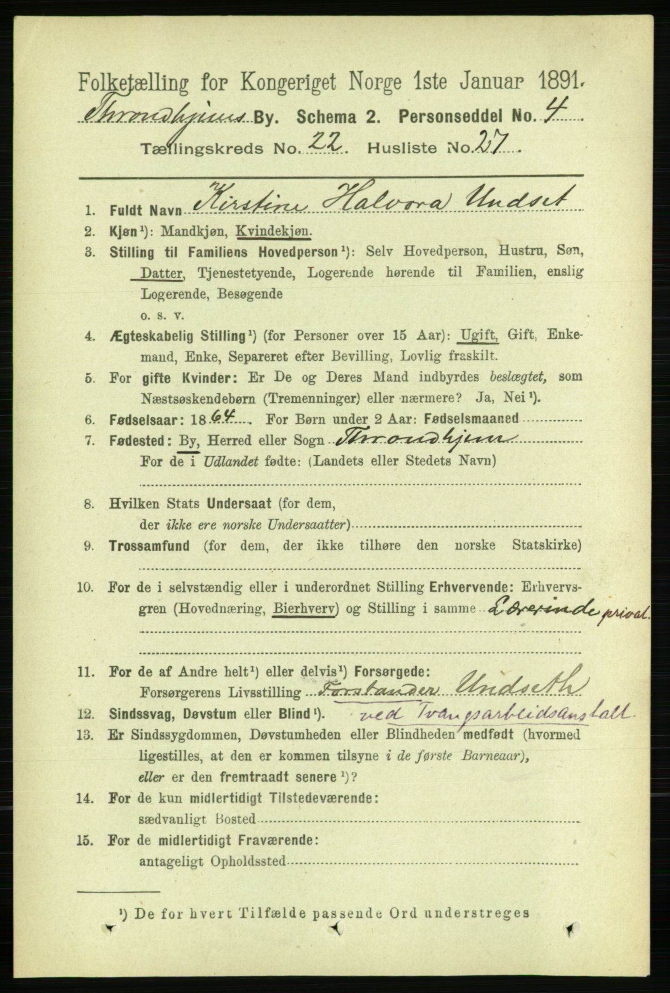 RA, 1891 census for 1601 Trondheim, 1891, p. 16837