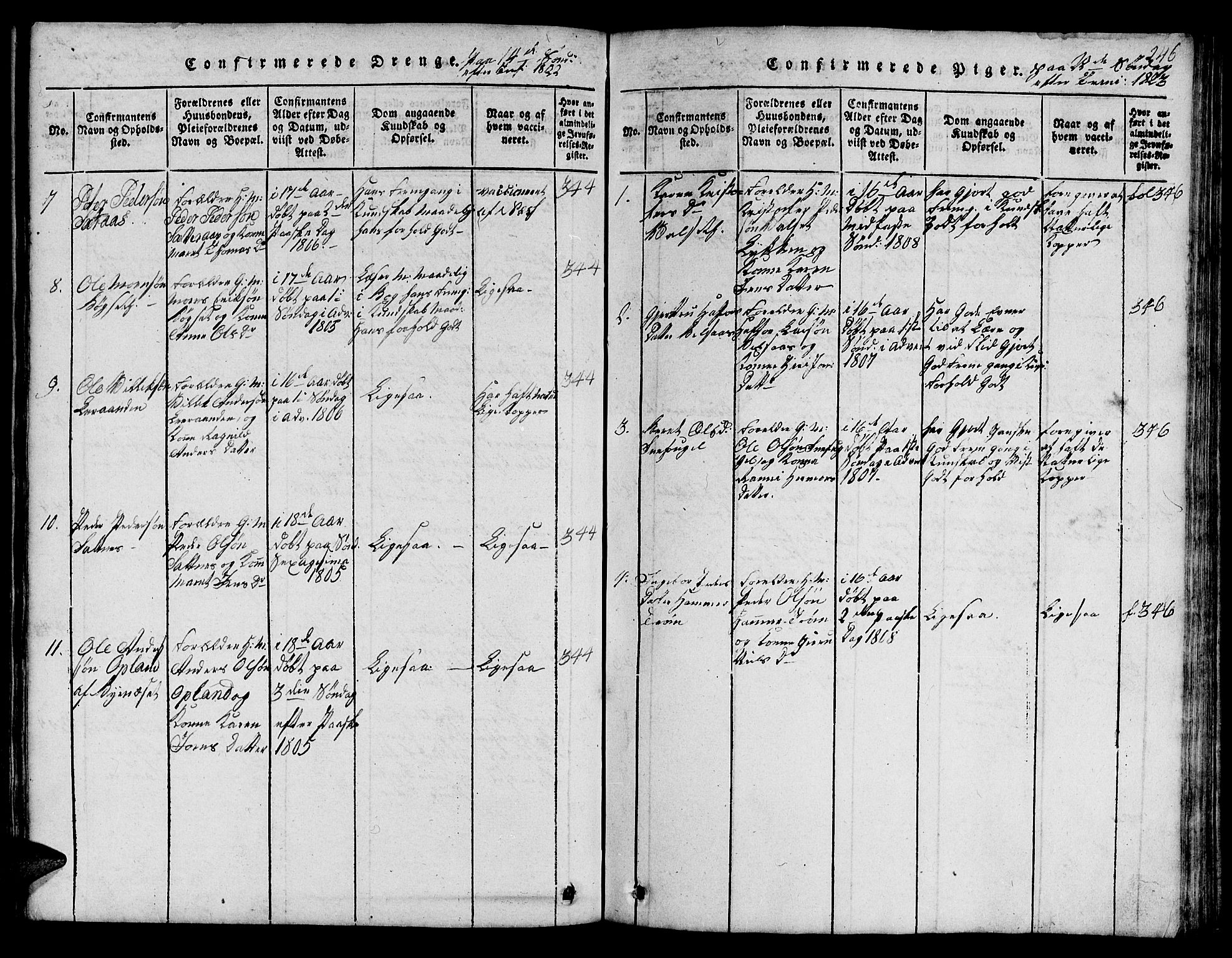 Ministerialprotokoller, klokkerbøker og fødselsregistre - Sør-Trøndelag, SAT/A-1456/666/L0788: Parish register (copy) no. 666C01, 1816-1847, p. 246