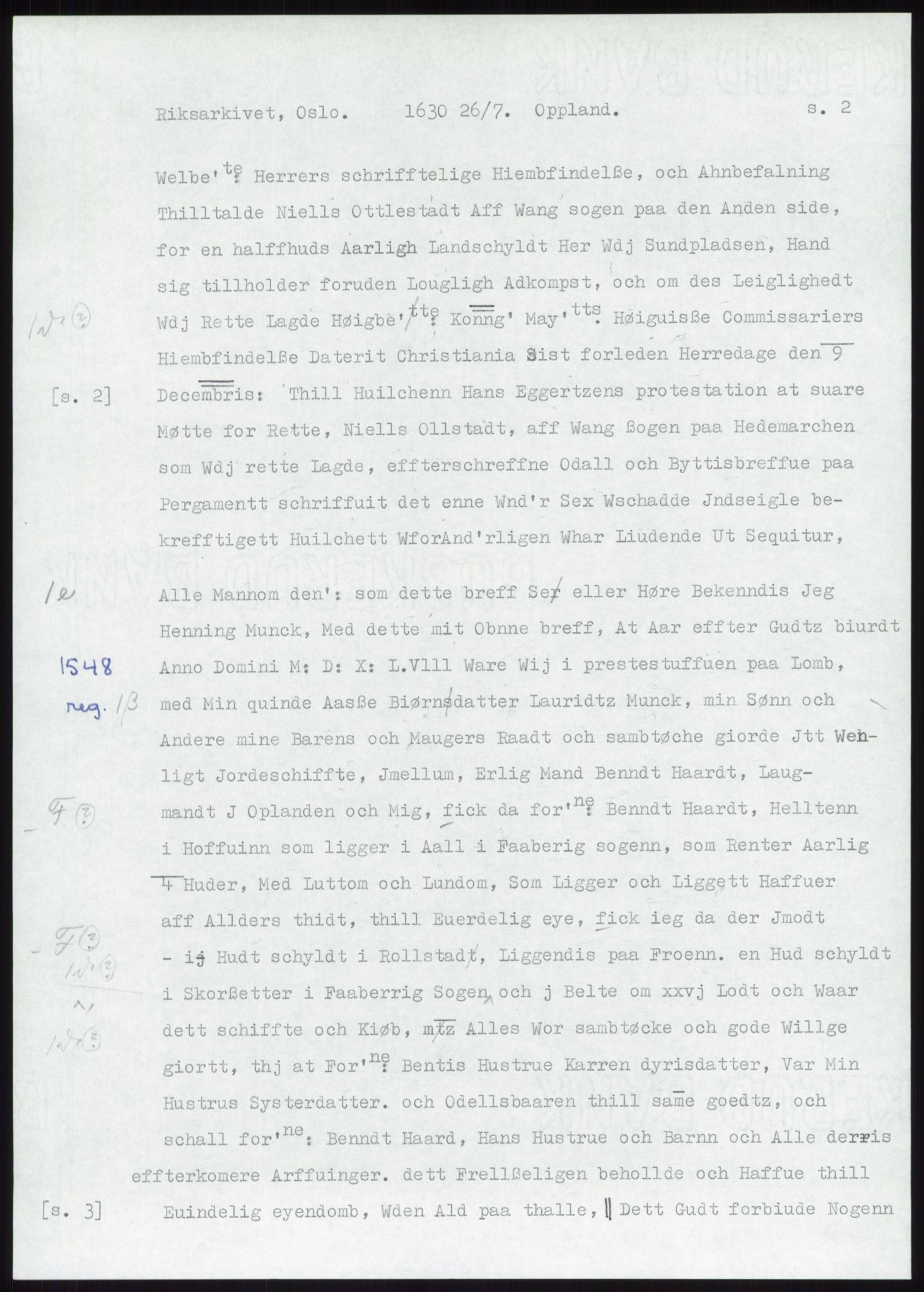 Samlinger til kildeutgivelse, Diplomavskriftsamlingen, AV/RA-EA-4053/H/Ha, p. 3259