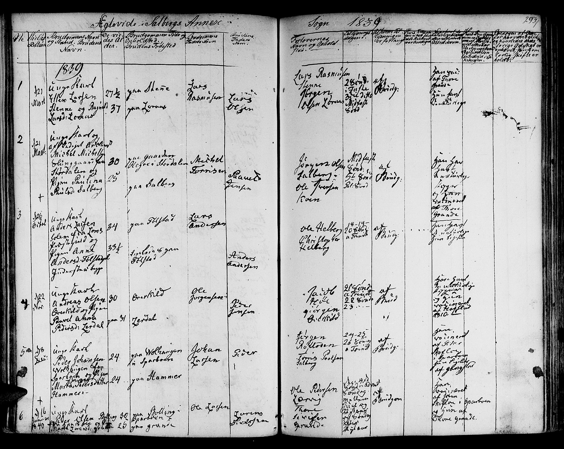 Ministerialprotokoller, klokkerbøker og fødselsregistre - Nord-Trøndelag, SAT/A-1458/730/L0277: Parish register (official) no. 730A06 /2, 1831-1839, p. 293