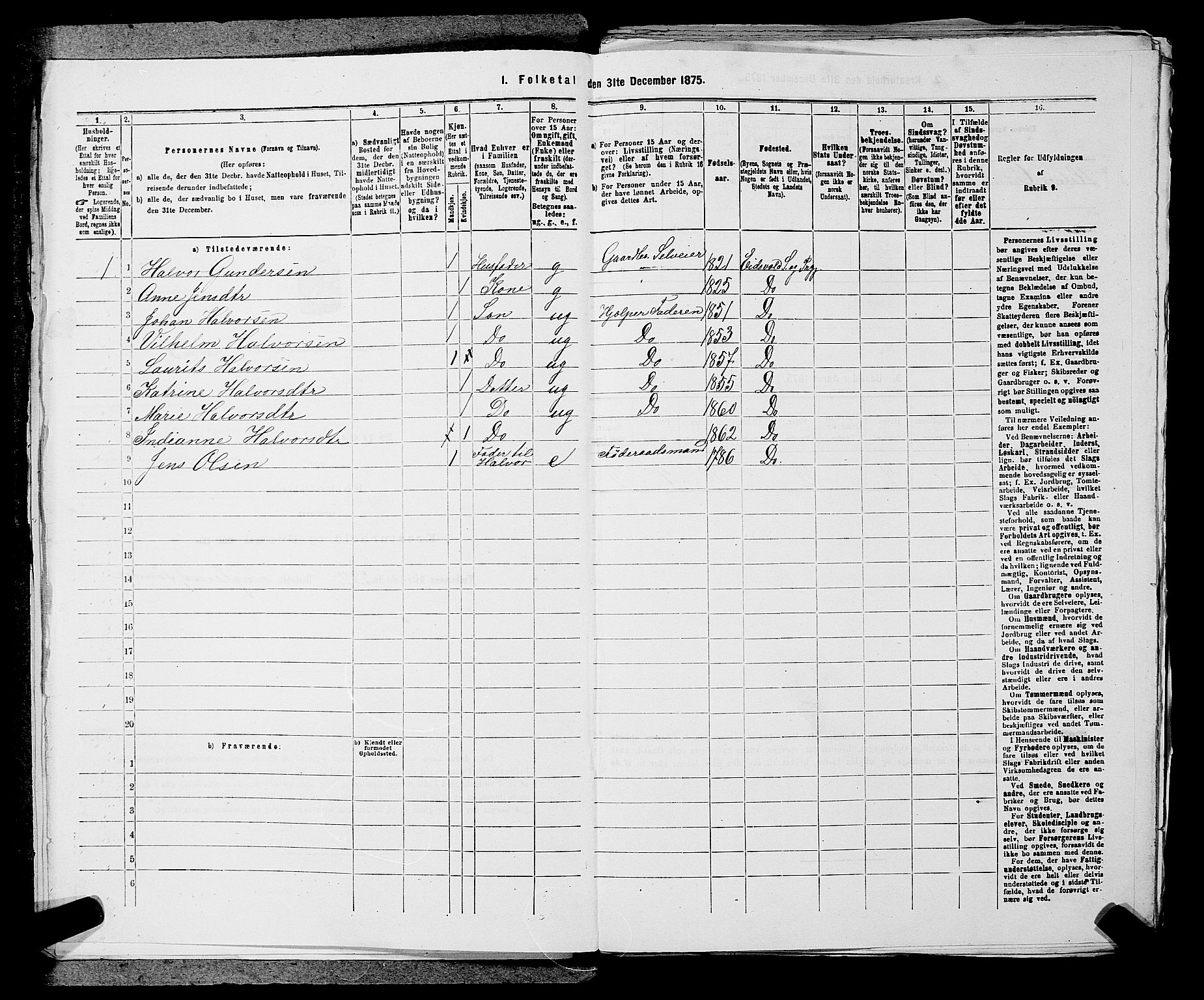 RA, 1875 census for 0237P Eidsvoll, 1875, p. 1854