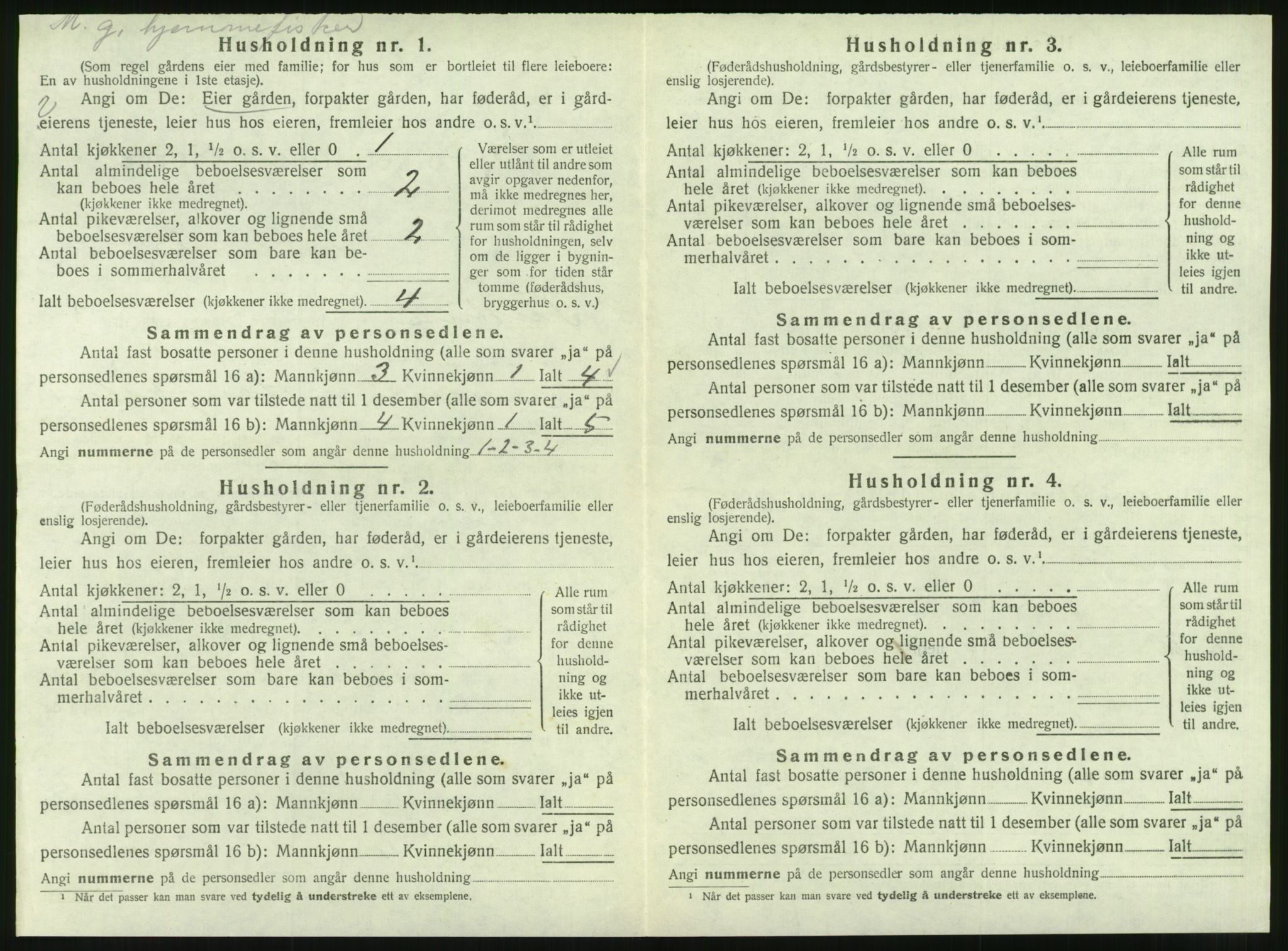 SAT, 1920 census for Tustna, 1920, p. 232