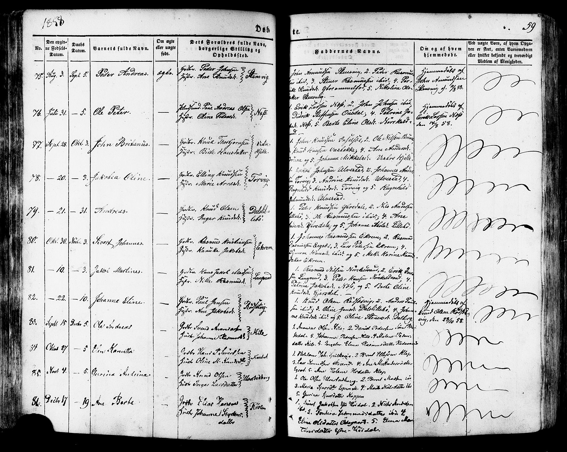 Ministerialprotokoller, klokkerbøker og fødselsregistre - Møre og Romsdal, AV/SAT-A-1454/511/L0140: Parish register (official) no. 511A07, 1851-1878, p. 59