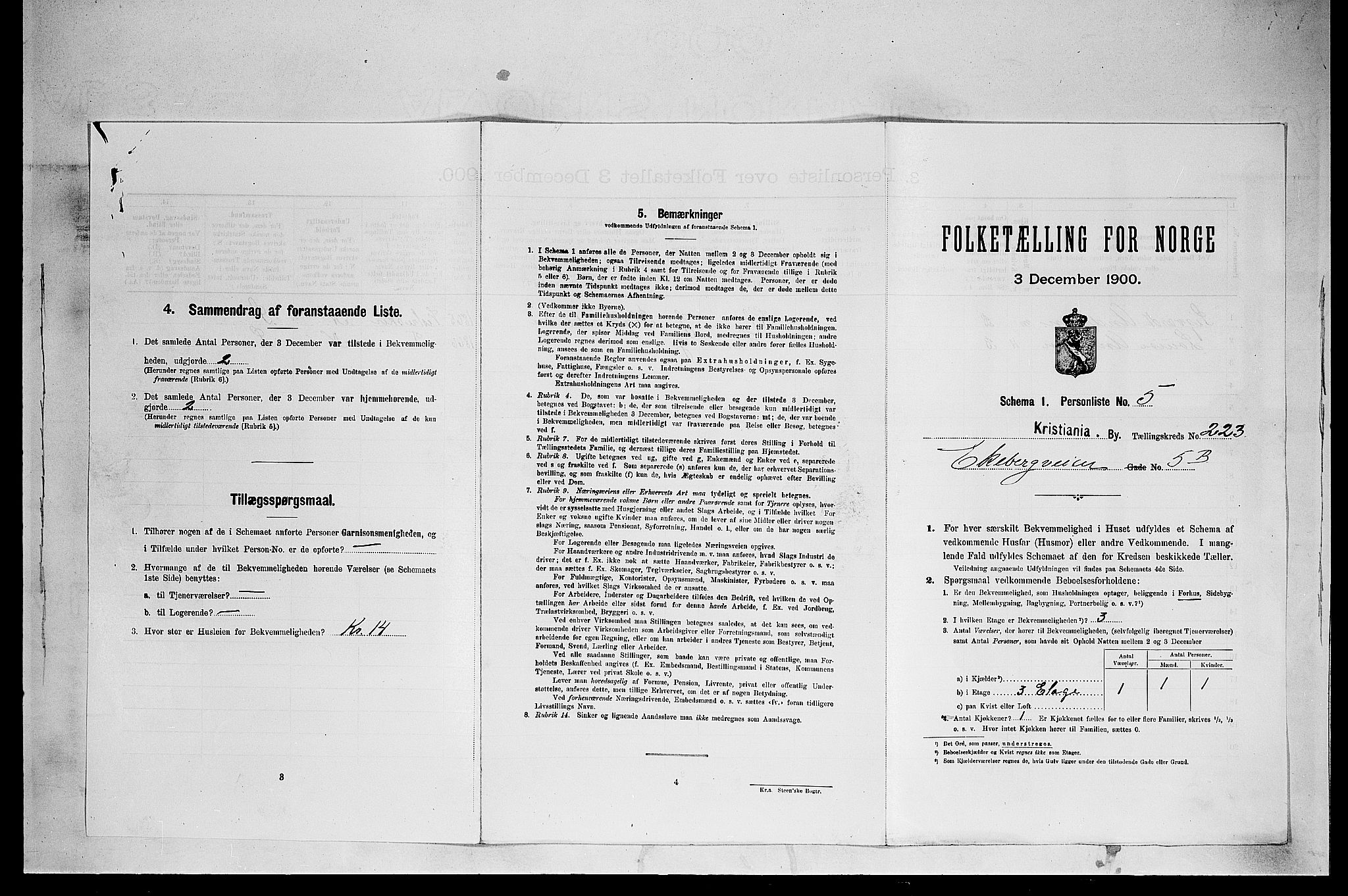 SAO, 1900 census for Kristiania, 1900, p. 18744