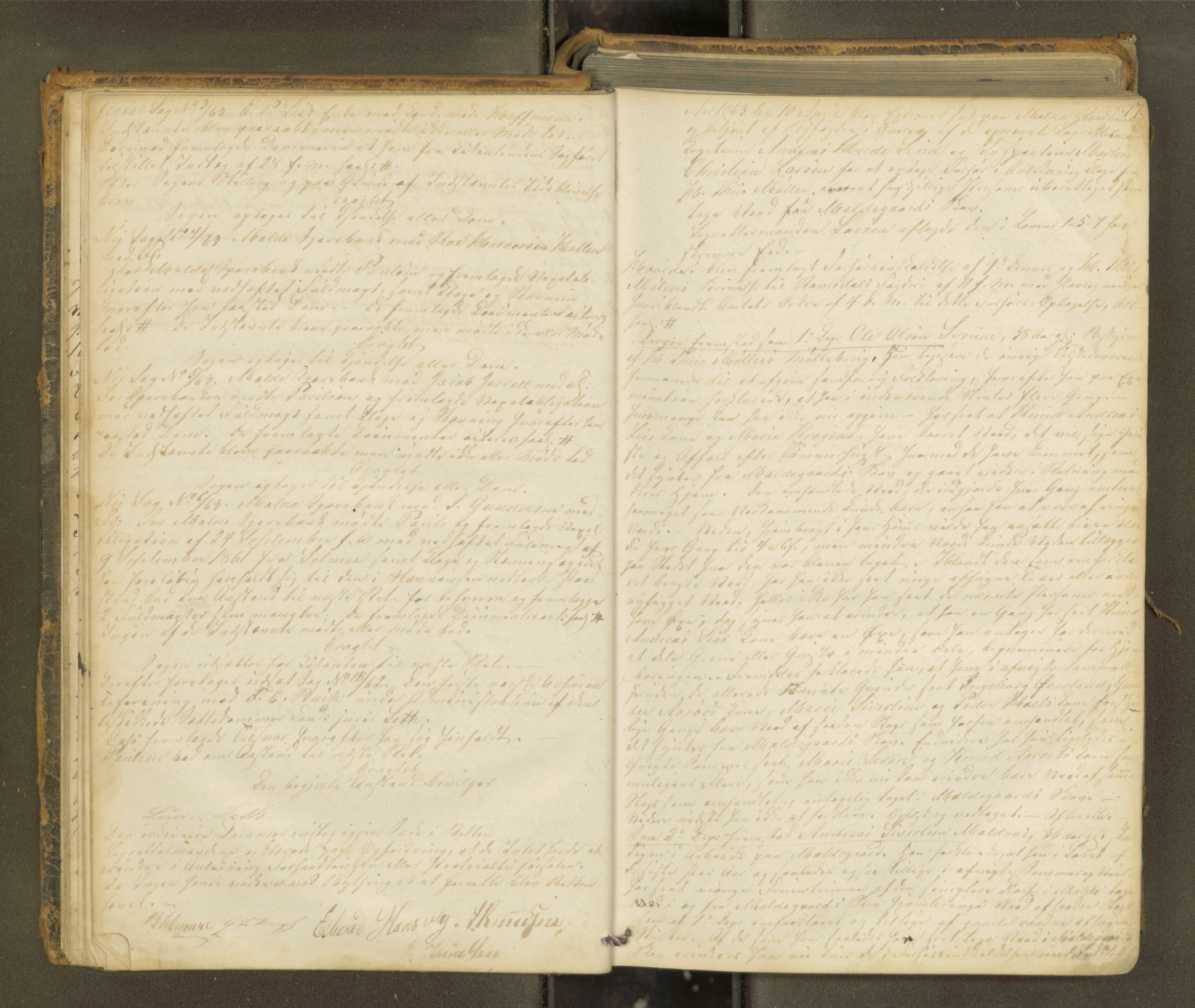 Molde byfogd, AV/SAT-A-0025/1/1A/L0010: Justisprotokoll, 1863-1869, p. 16b-17a
