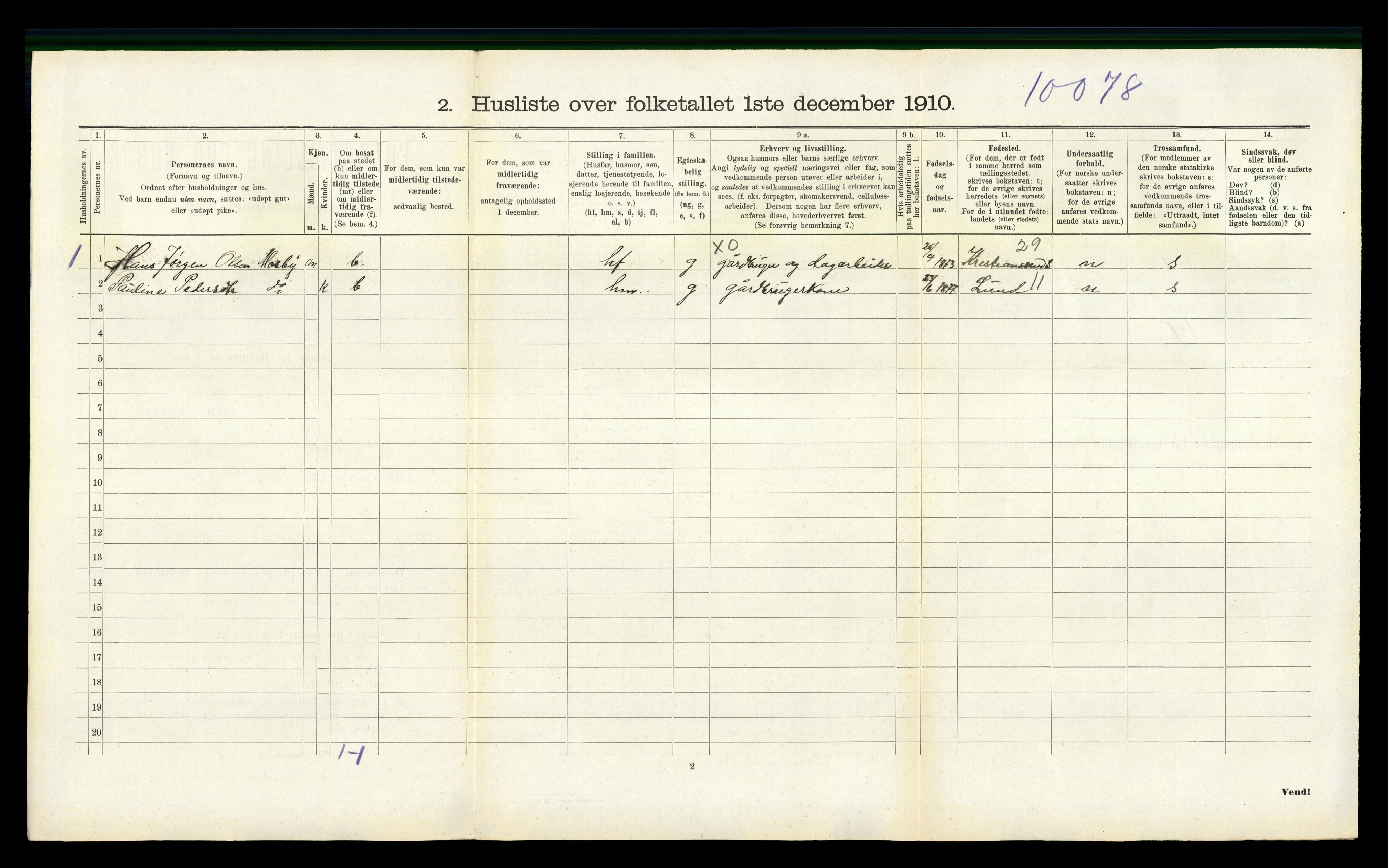 RA, 1910 census for Høle, 1910, p. 299