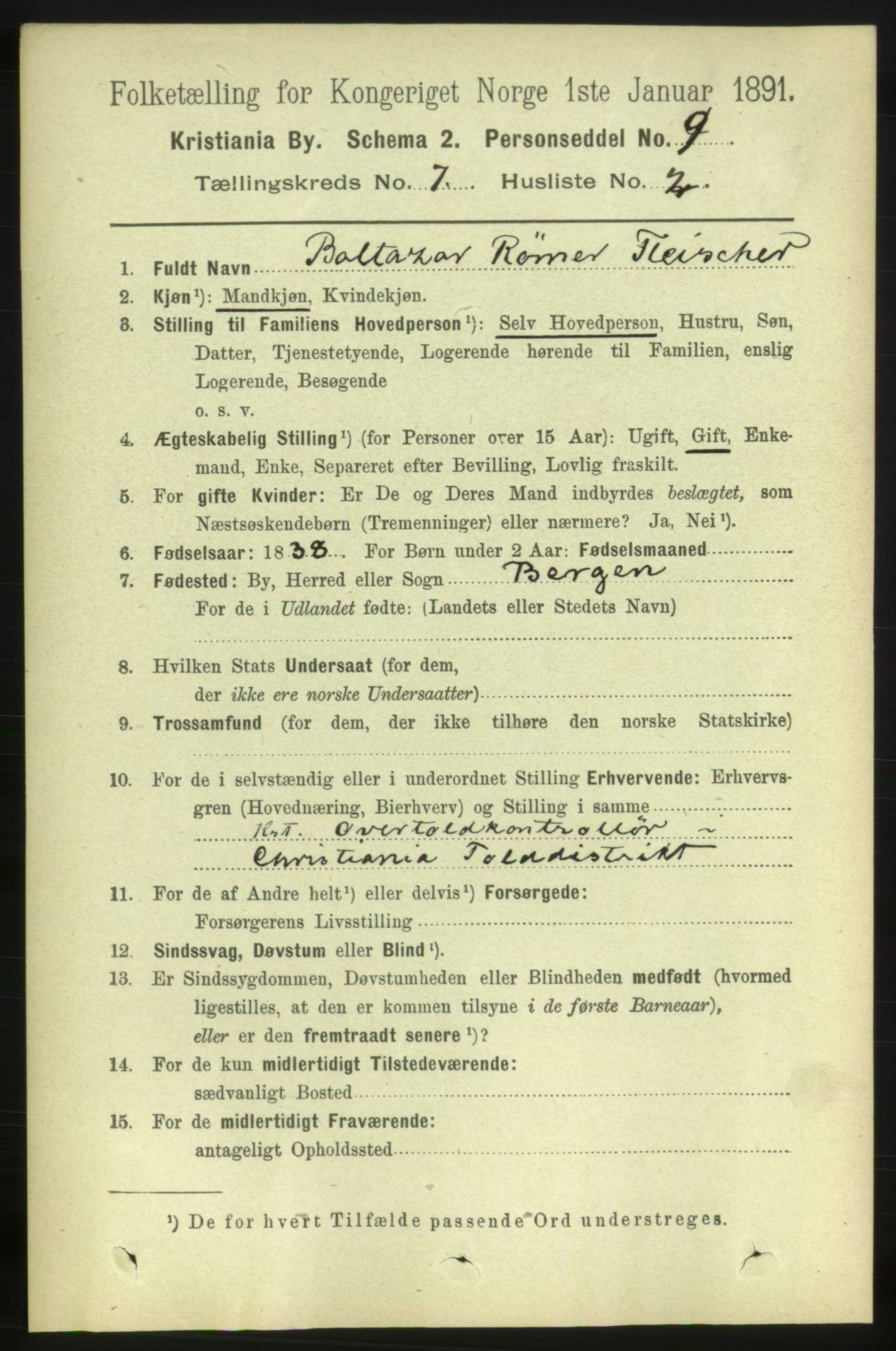 RA, 1891 census for 0301 Kristiania, 1891, p. 2795