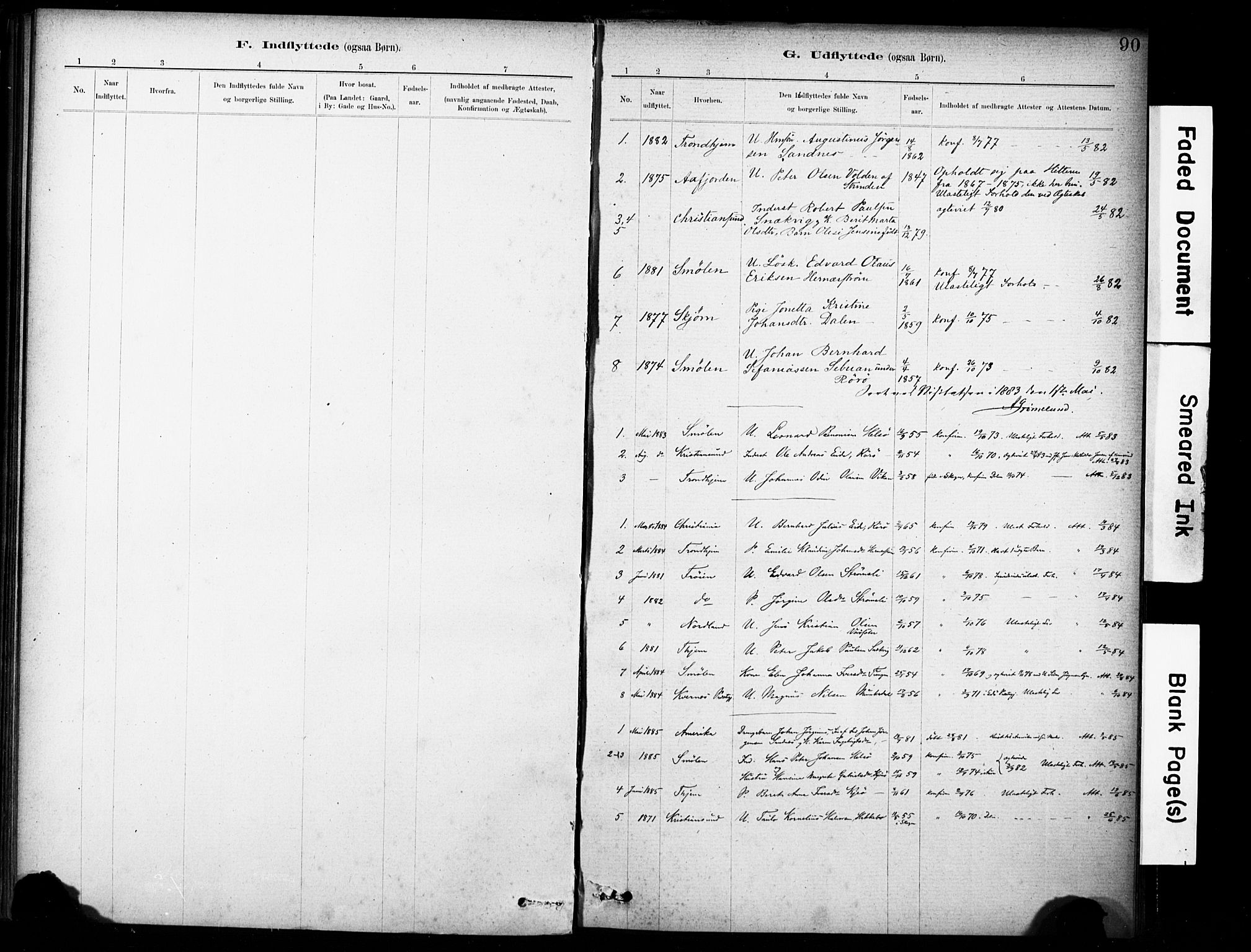 Ministerialprotokoller, klokkerbøker og fødselsregistre - Sør-Trøndelag, SAT/A-1456/635/L0551: Parish register (official) no. 635A01, 1882-1899, p. 90