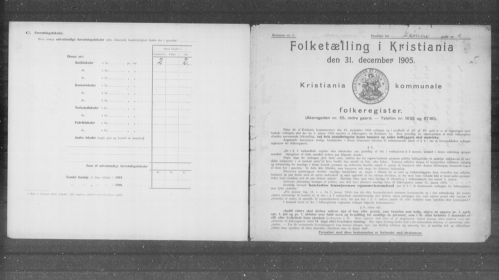 OBA, Municipal Census 1905 for Kristiania, 1905, p. 16878