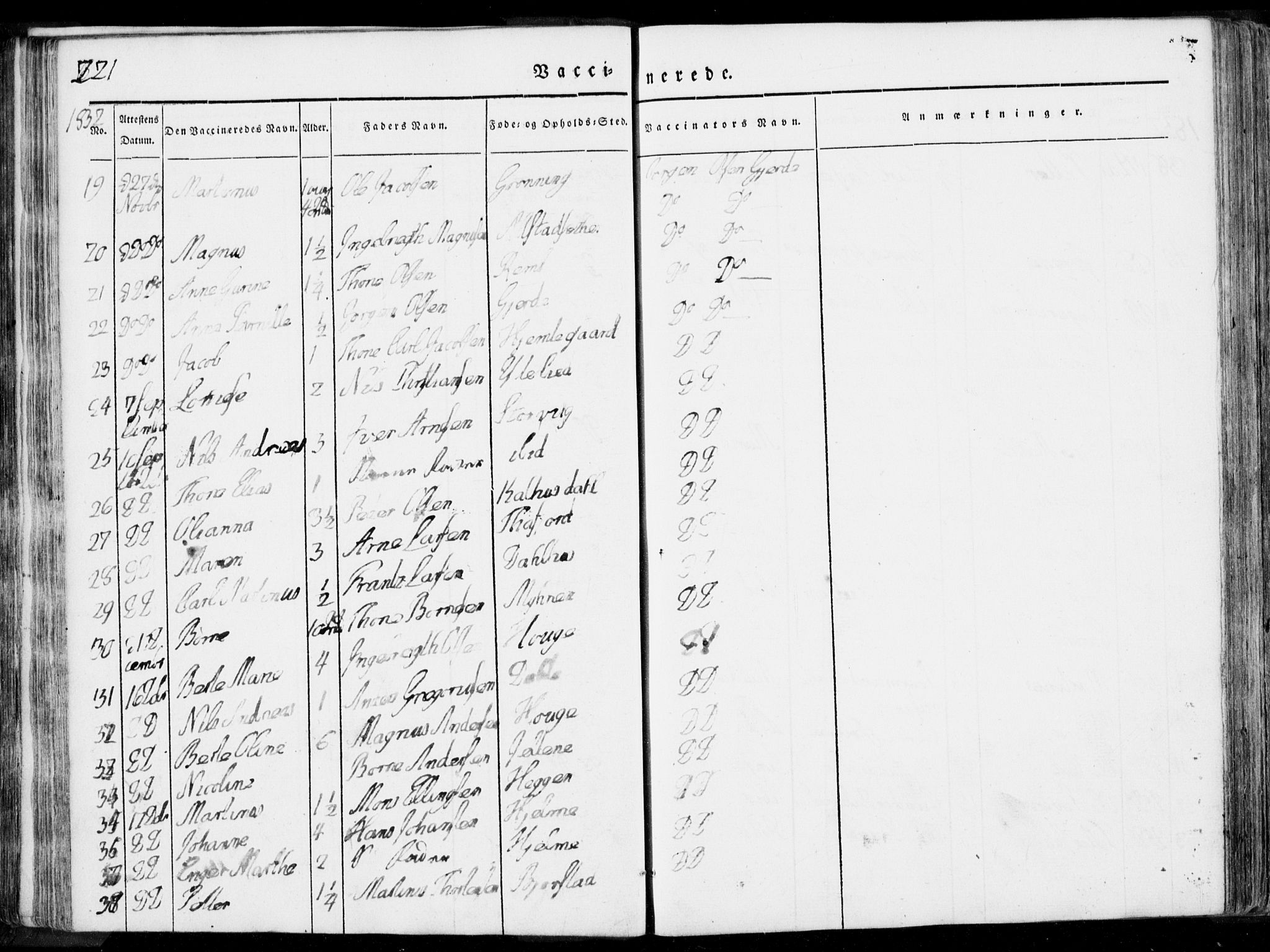 Ministerialprotokoller, klokkerbøker og fødselsregistre - Møre og Romsdal, AV/SAT-A-1454/519/L0248: Parish register (official) no. 519A07, 1829-1860, p. 221