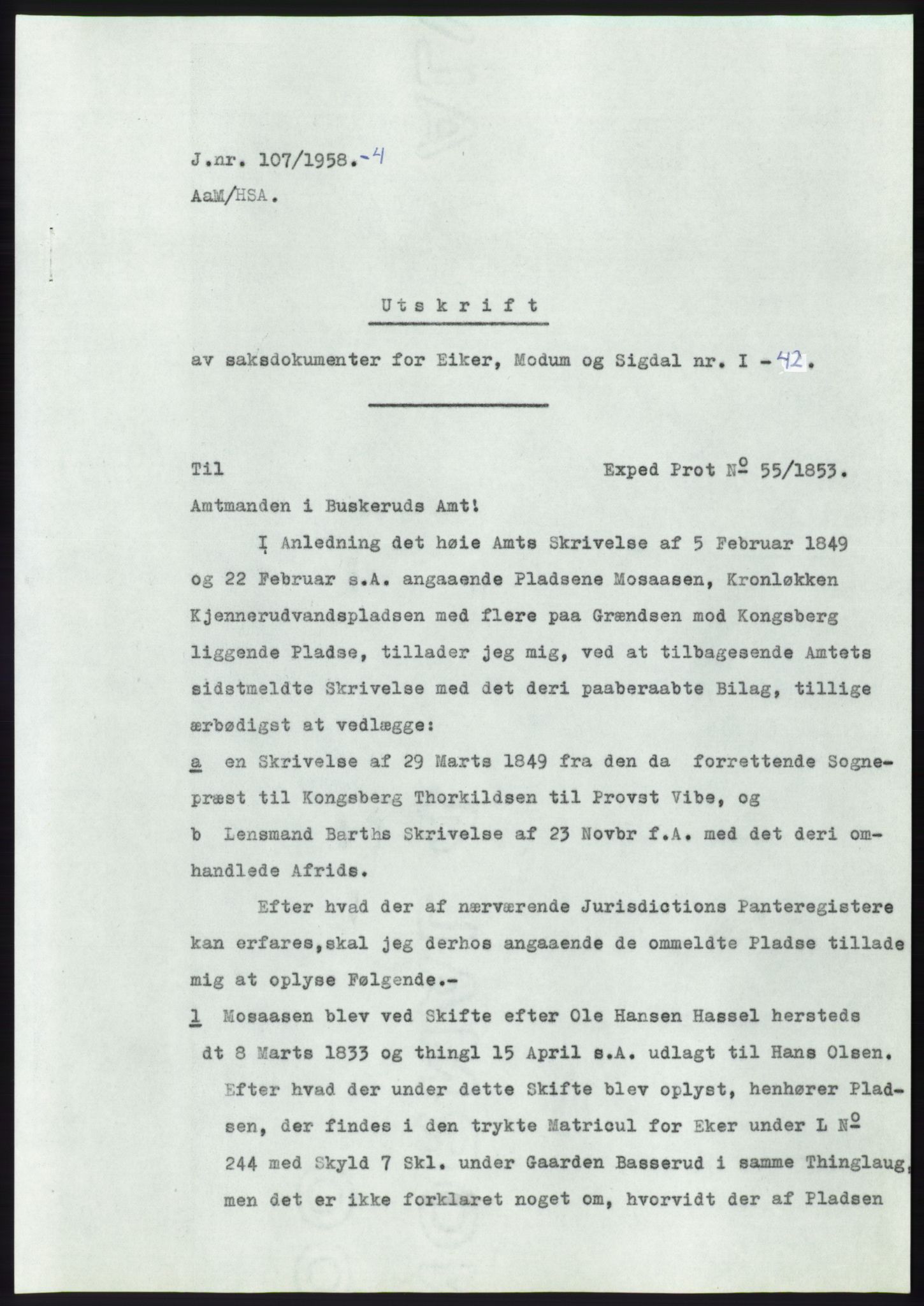 Statsarkivet i Kongsberg, SAKO/A-0001, 1957-1958, p. 323