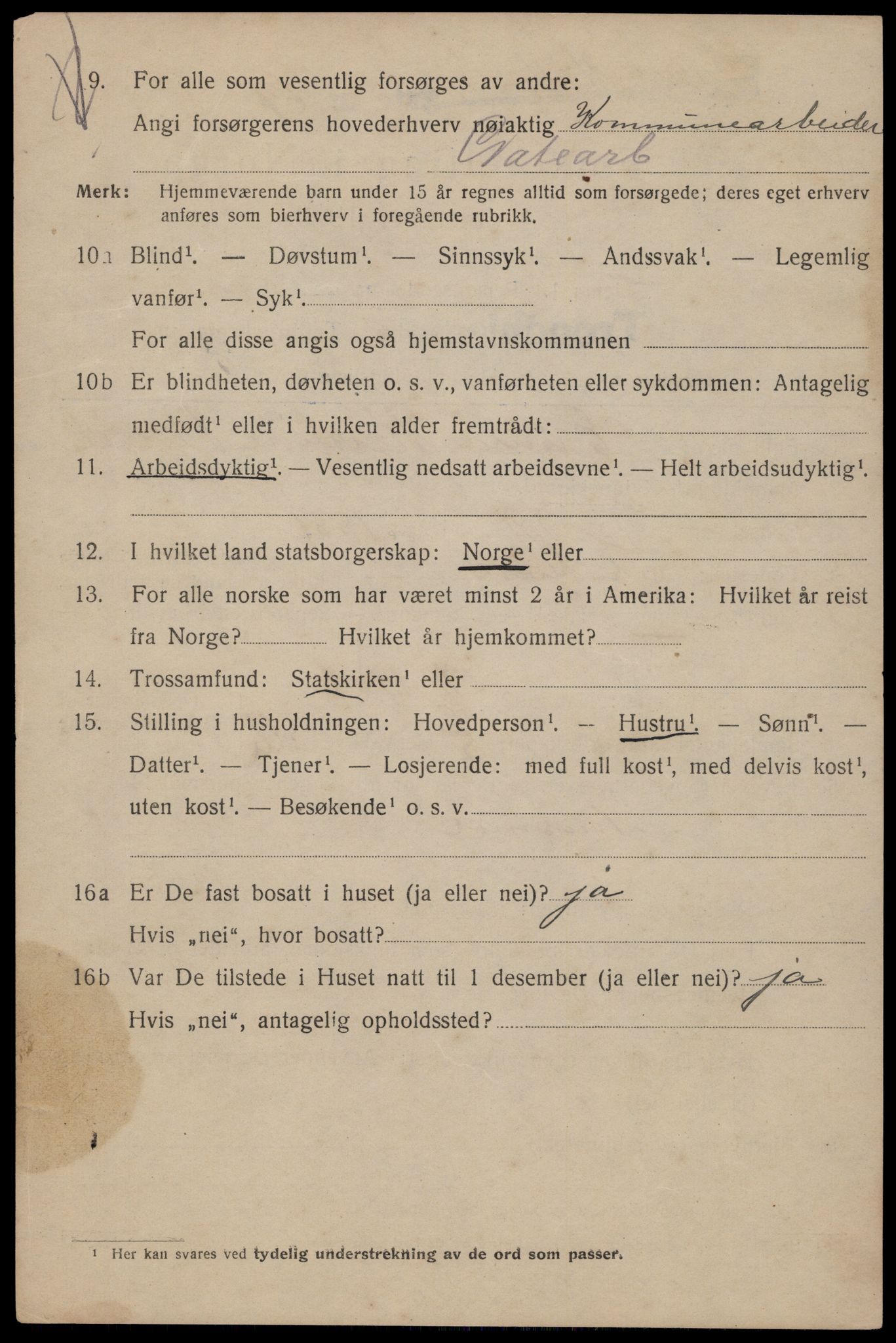 SAT, 1920 census for Trondheim, 1920, p. 135905