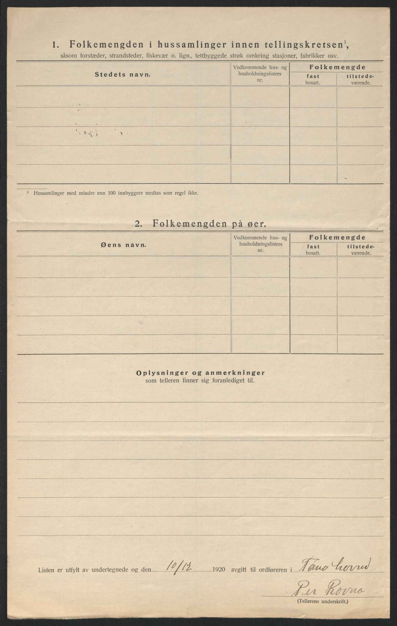 SATØ, 1920 census for Tana, 1920, p. 17