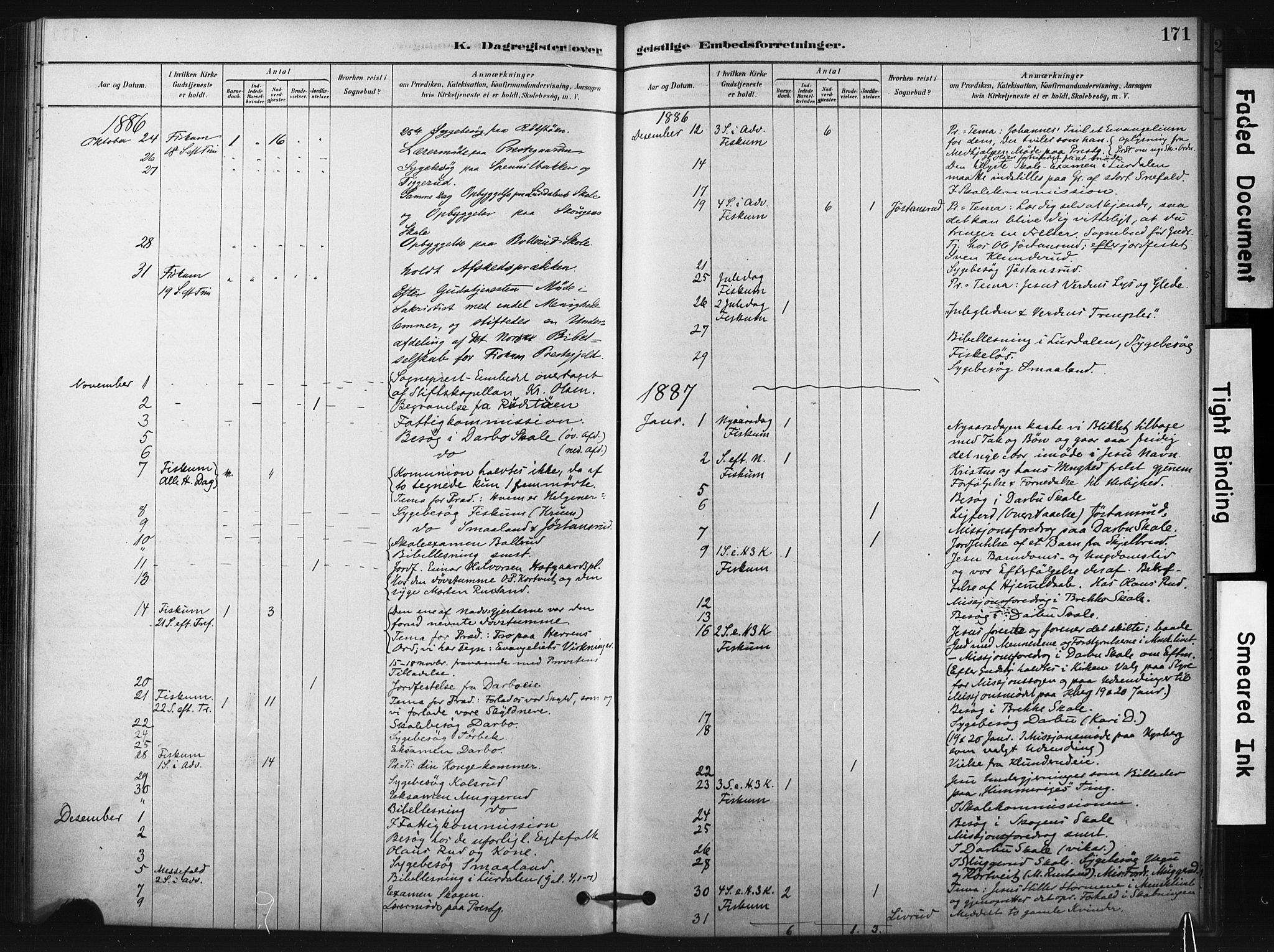 Fiskum kirkebøker, SAKO/A-15/F/Fa/L0002: Parish register (official) no. 2, 1878-1890, p. 171