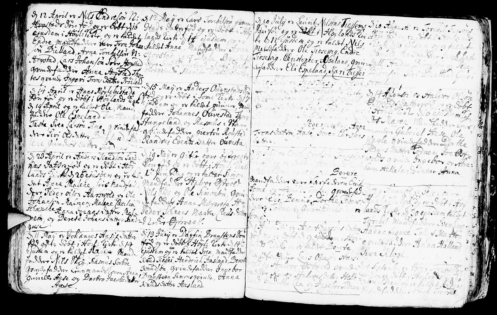 Høyland sokneprestkontor, SAST/A-101799/001/30BA/L0001: Parish register (official) no. A 1, 1691-1732