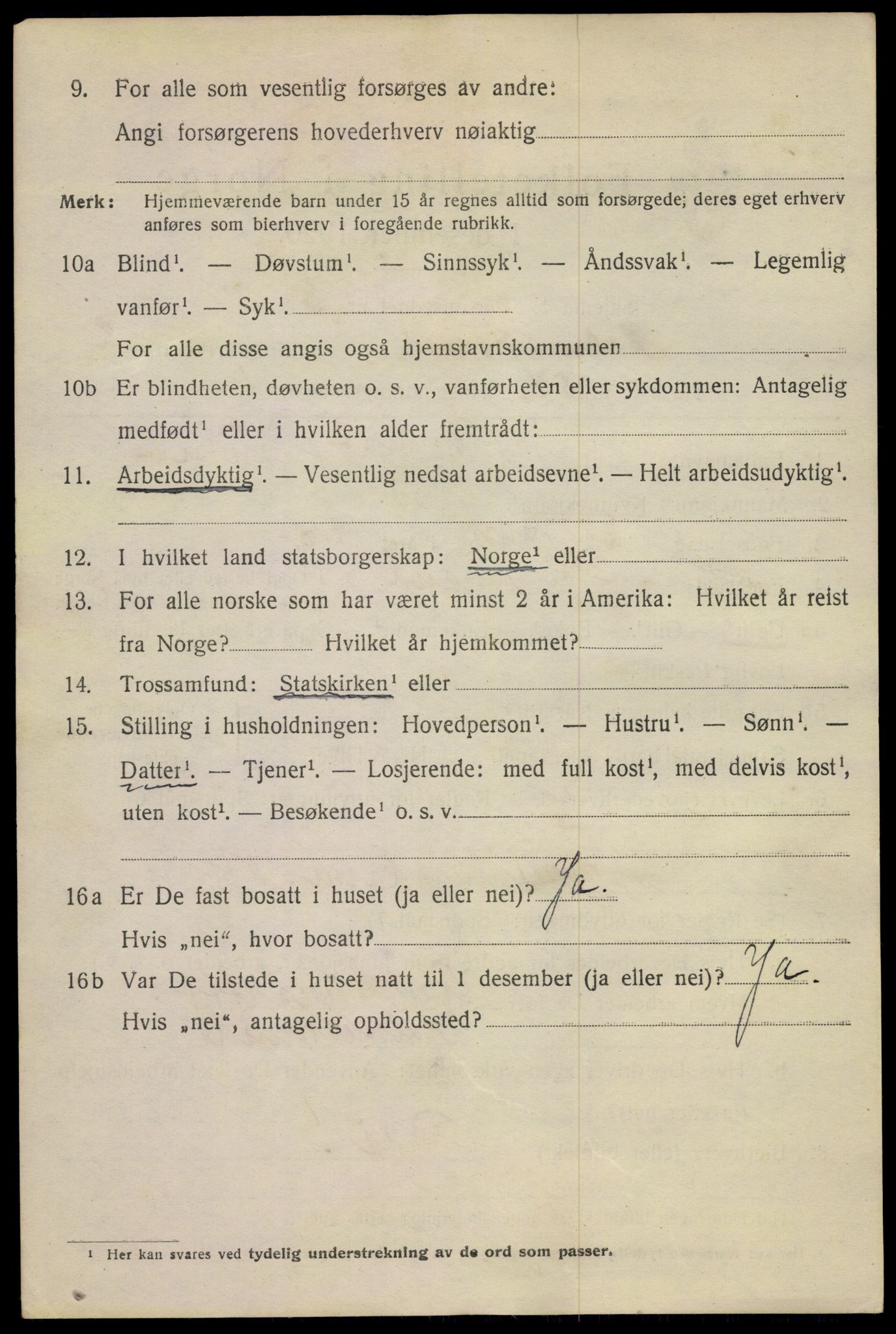 SAKO, 1920 census for Holmestrand, 1920, p. 2847