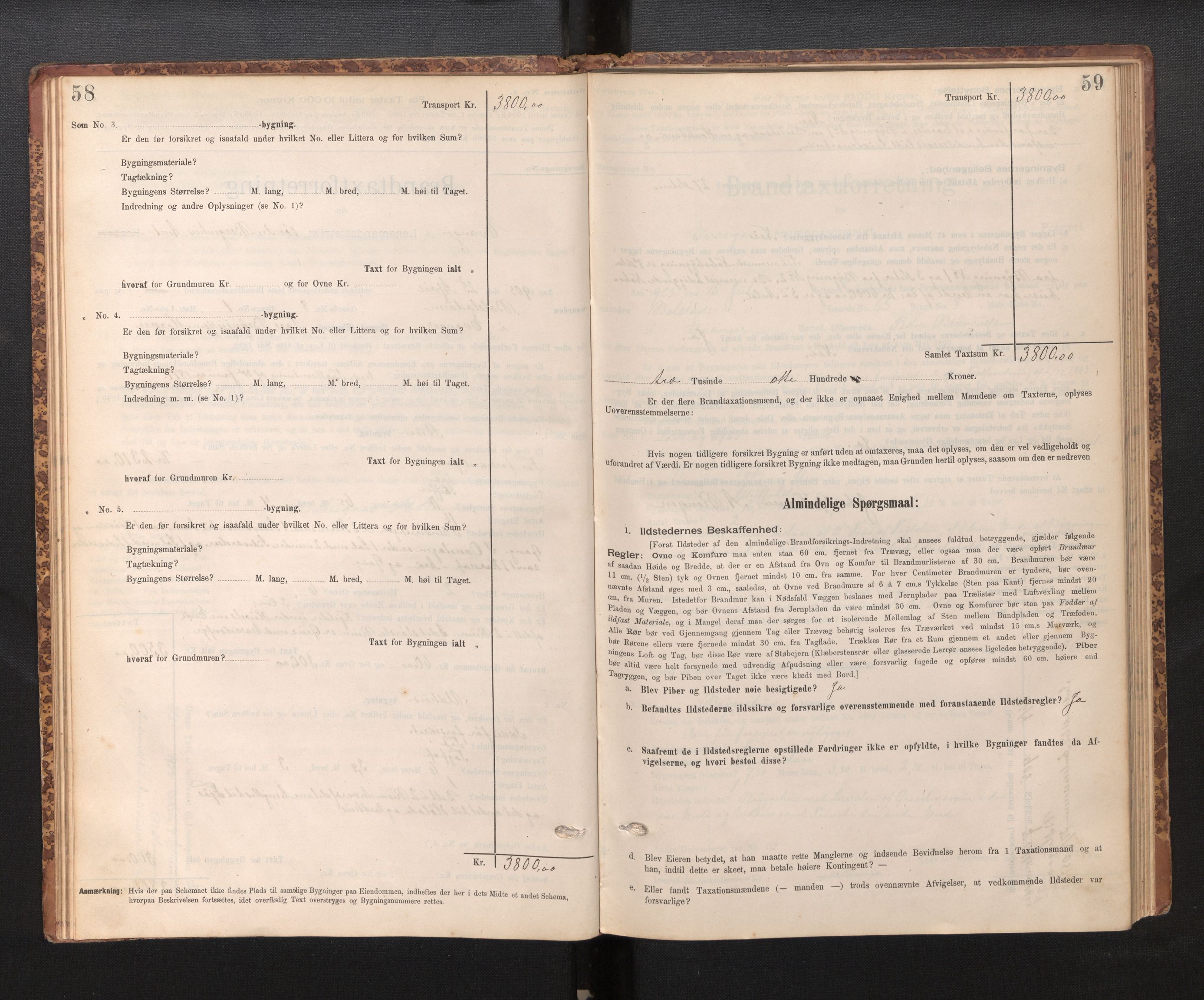 Lensmannen i Evanger, SAB/A-31701/0012/L0005: Branntakstprotokoll, skjematakst, 1895-1935, p. 58-59