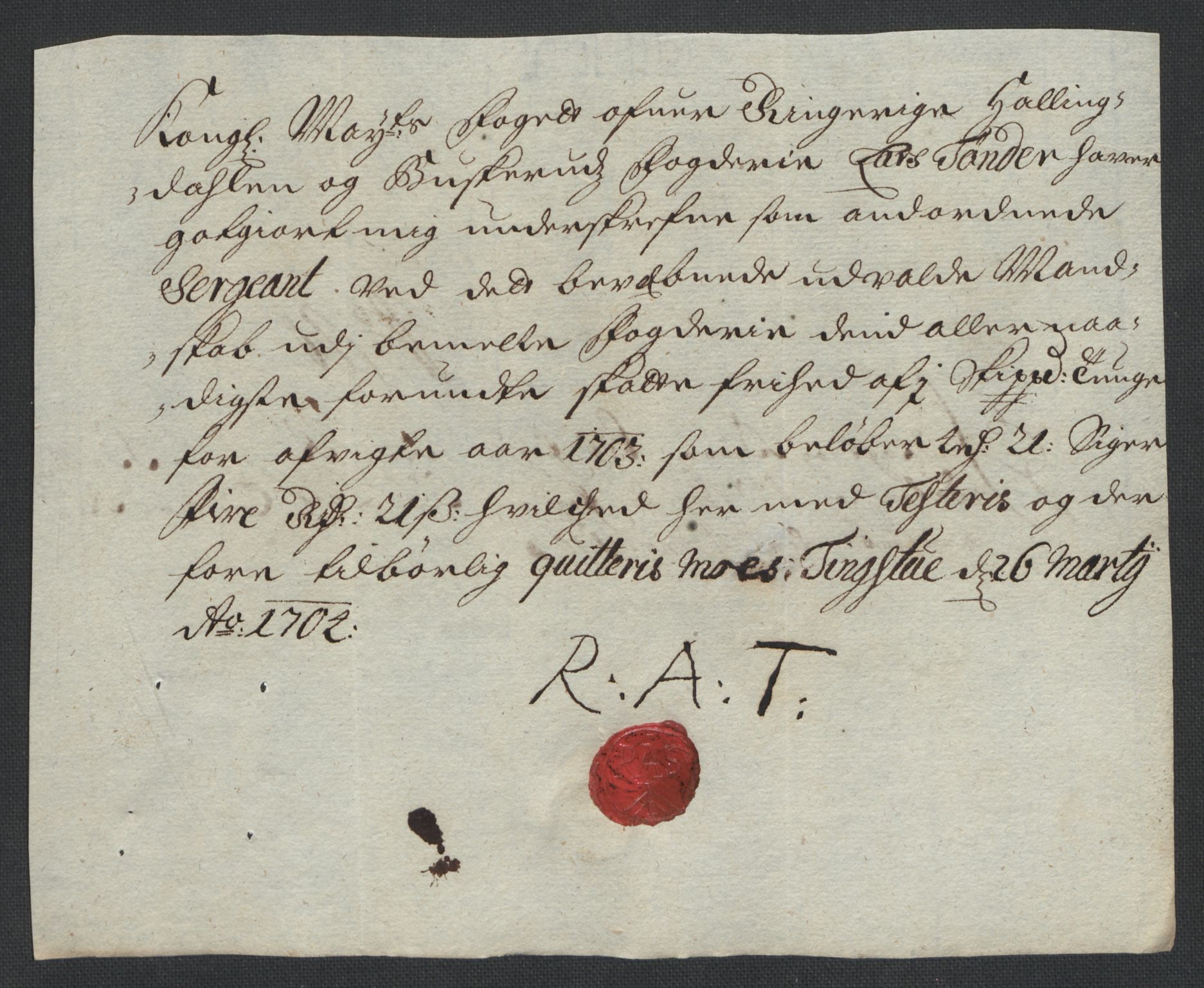 Rentekammeret inntil 1814, Reviderte regnskaper, Fogderegnskap, RA/EA-4092/R22/L1461: Fogderegnskap Ringerike, Hallingdal og Buskerud, 1703, p. 238