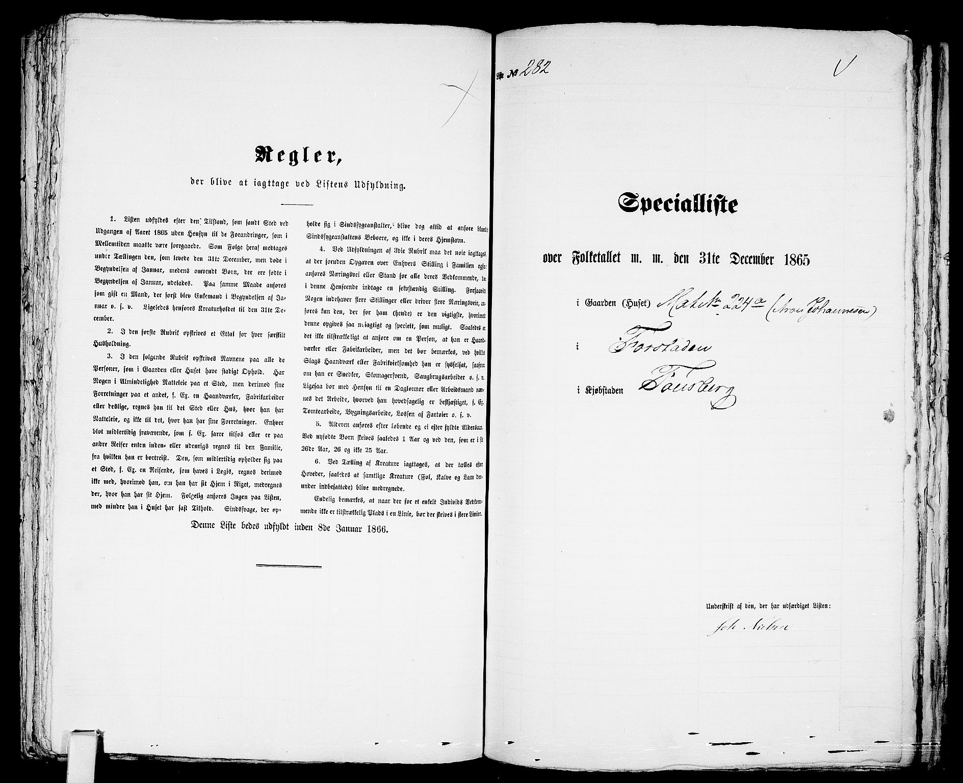 RA, 1865 census for Tønsberg, 1865, p. 606