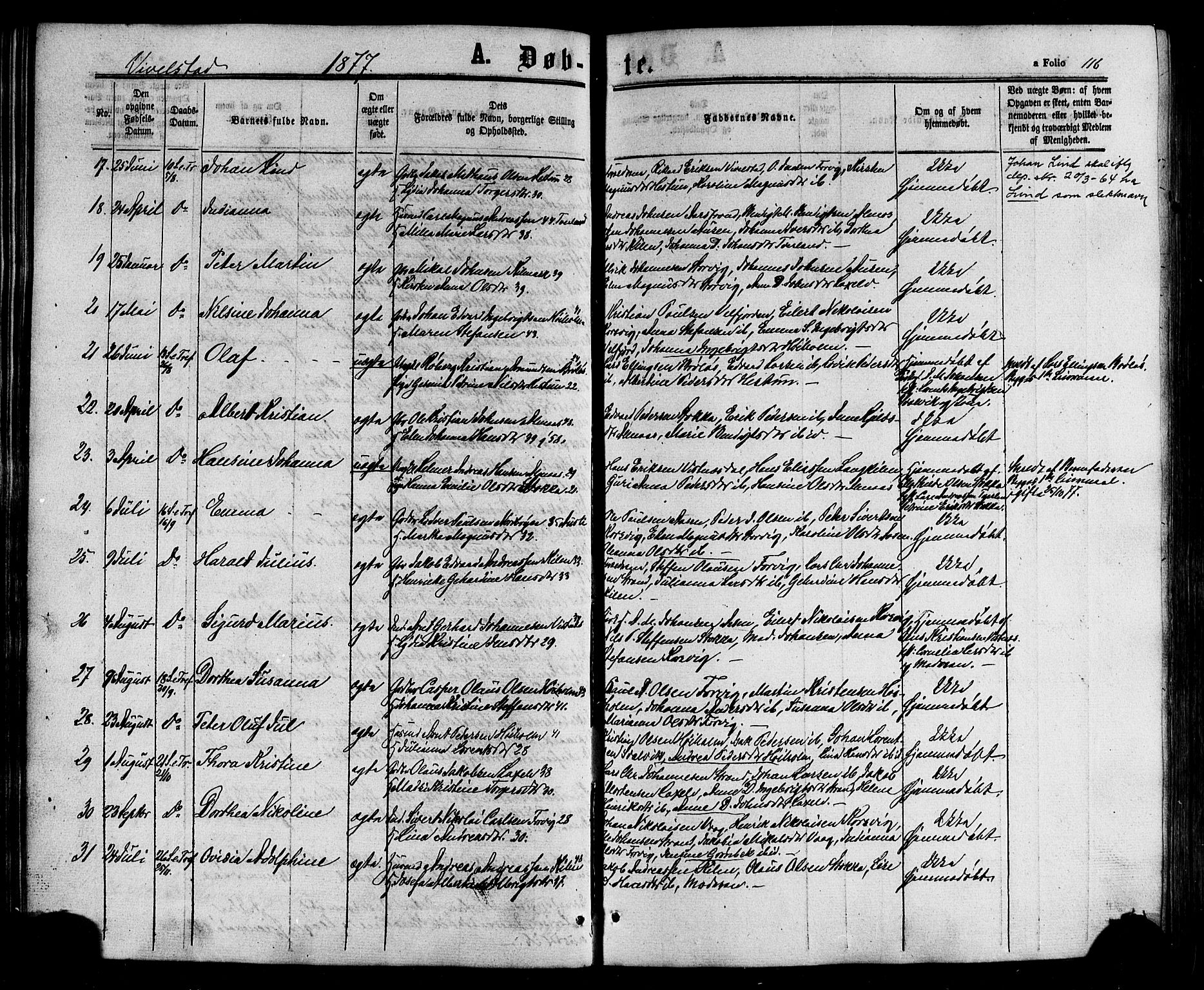 Ministerialprotokoller, klokkerbøker og fødselsregistre - Nordland, AV/SAT-A-1459/817/L0262: Parish register (official) no. 817A03 /2, 1867-1877, p. 116