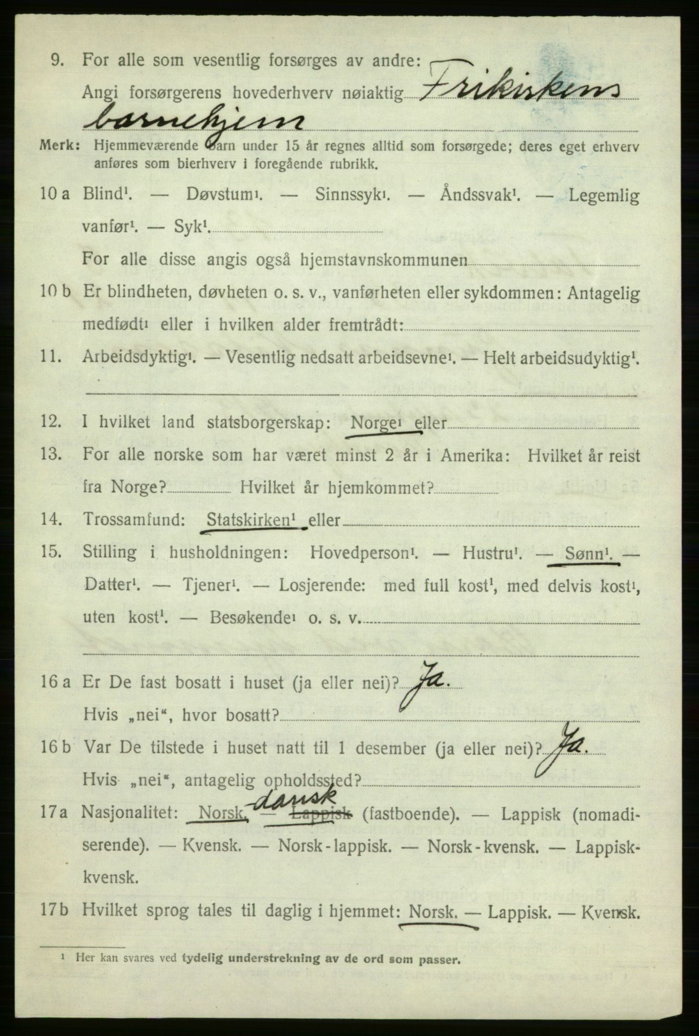 SATØ, 1920 census for Talvik, 1920, p. 5359