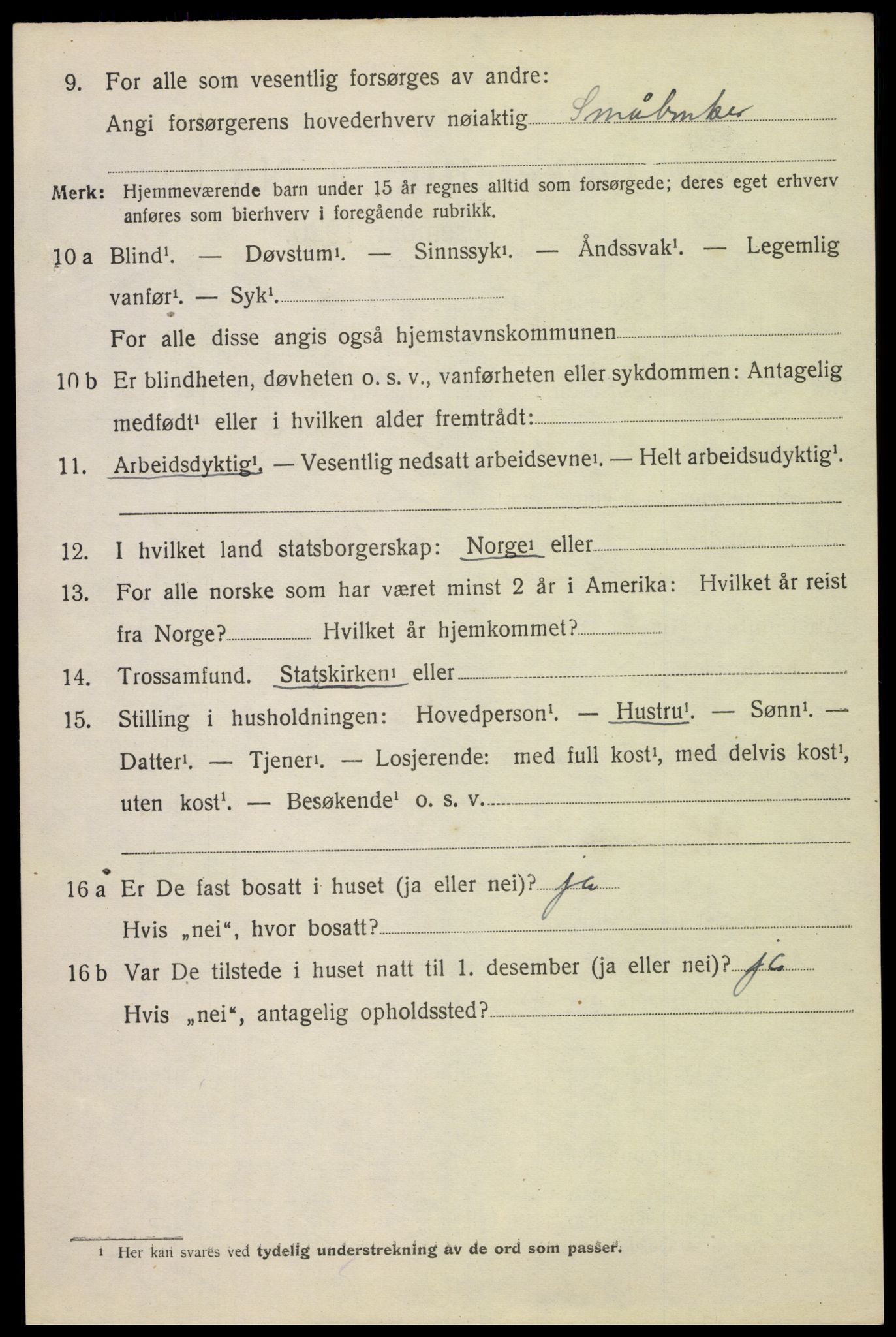 SAH, 1920 census for Romedal, 1920, p. 3146