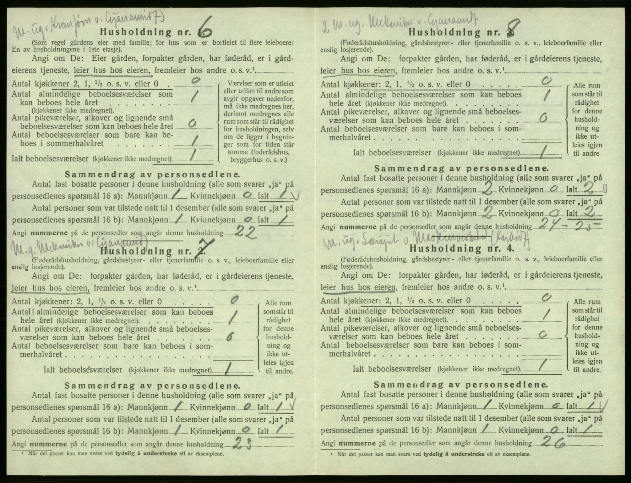 SAB, 1920 census for Odda, 1920, p. 866