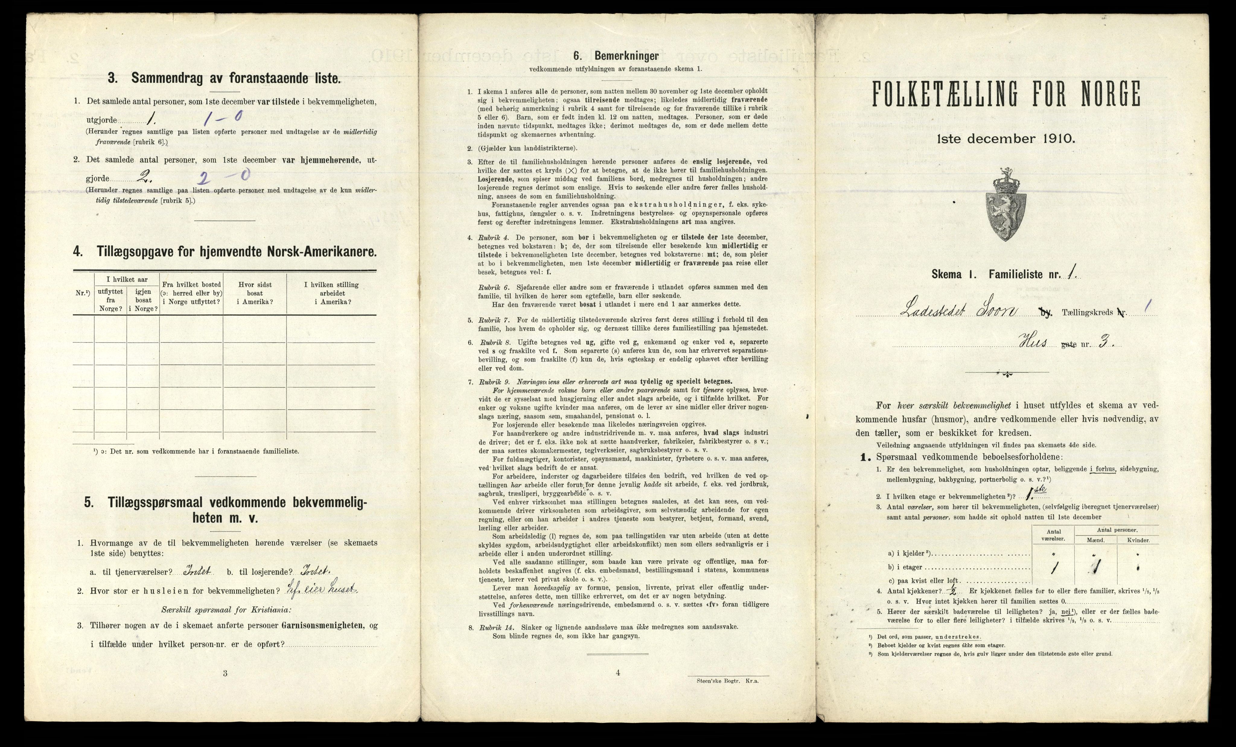 RA, 1910 census for Son, 1910, p. 15