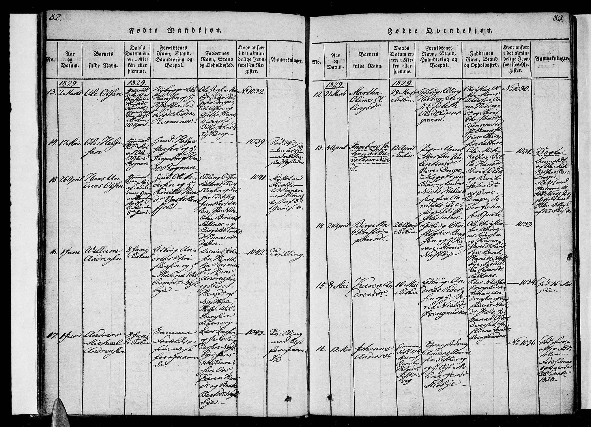 Ministerialprotokoller, klokkerbøker og fødselsregistre - Nordland, SAT/A-1459/847/L0665: Parish register (official) no. 847A05, 1818-1841, p. 82-83