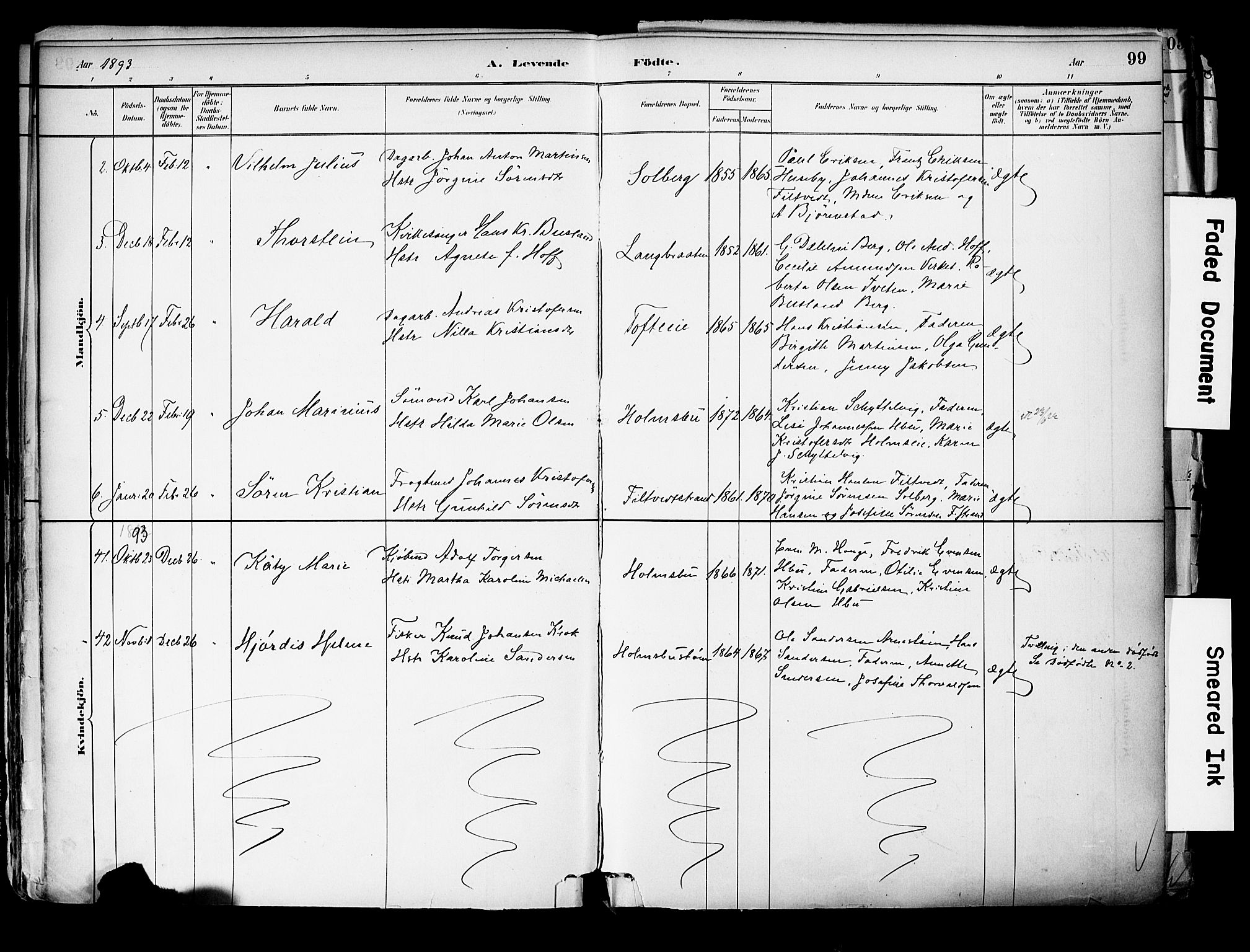 Hurum kirkebøker, AV/SAKO-A-229/F/Fa/L0014: Parish register (official) no. 14, 1882-1895, p. 99