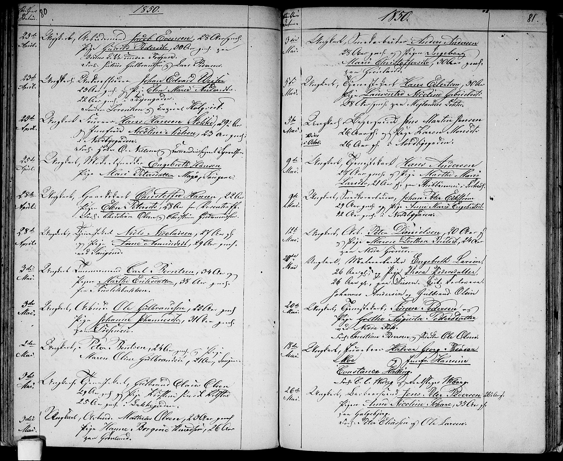 Aker prestekontor kirkebøker, AV/SAO-A-10861/G/L0011: Parish register (copy) no. 11, 1846-1859, p. 80-81