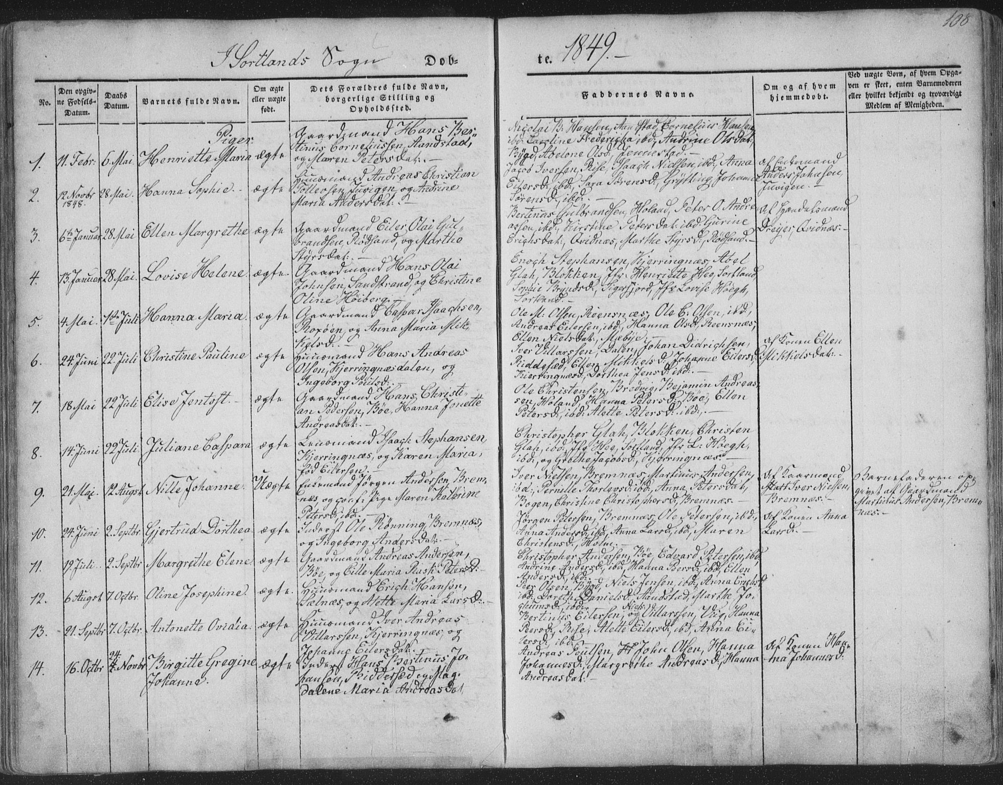 Ministerialprotokoller, klokkerbøker og fødselsregistre - Nordland, SAT/A-1459/888/L1241: Parish register (official) no. 888A07, 1849-1869, p. 108