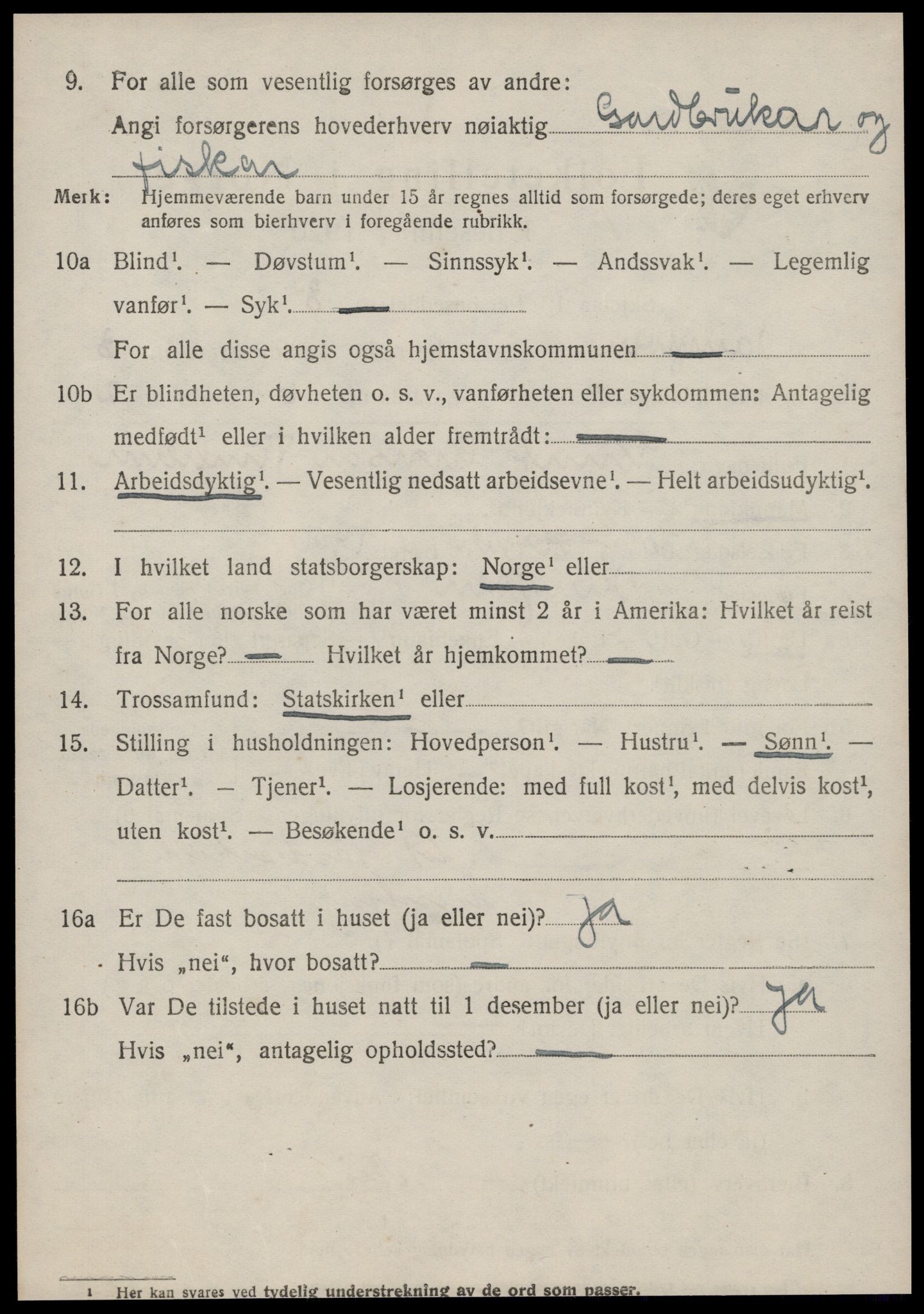 SAT, 1920 census for Vanylven, 1920, p. 1834