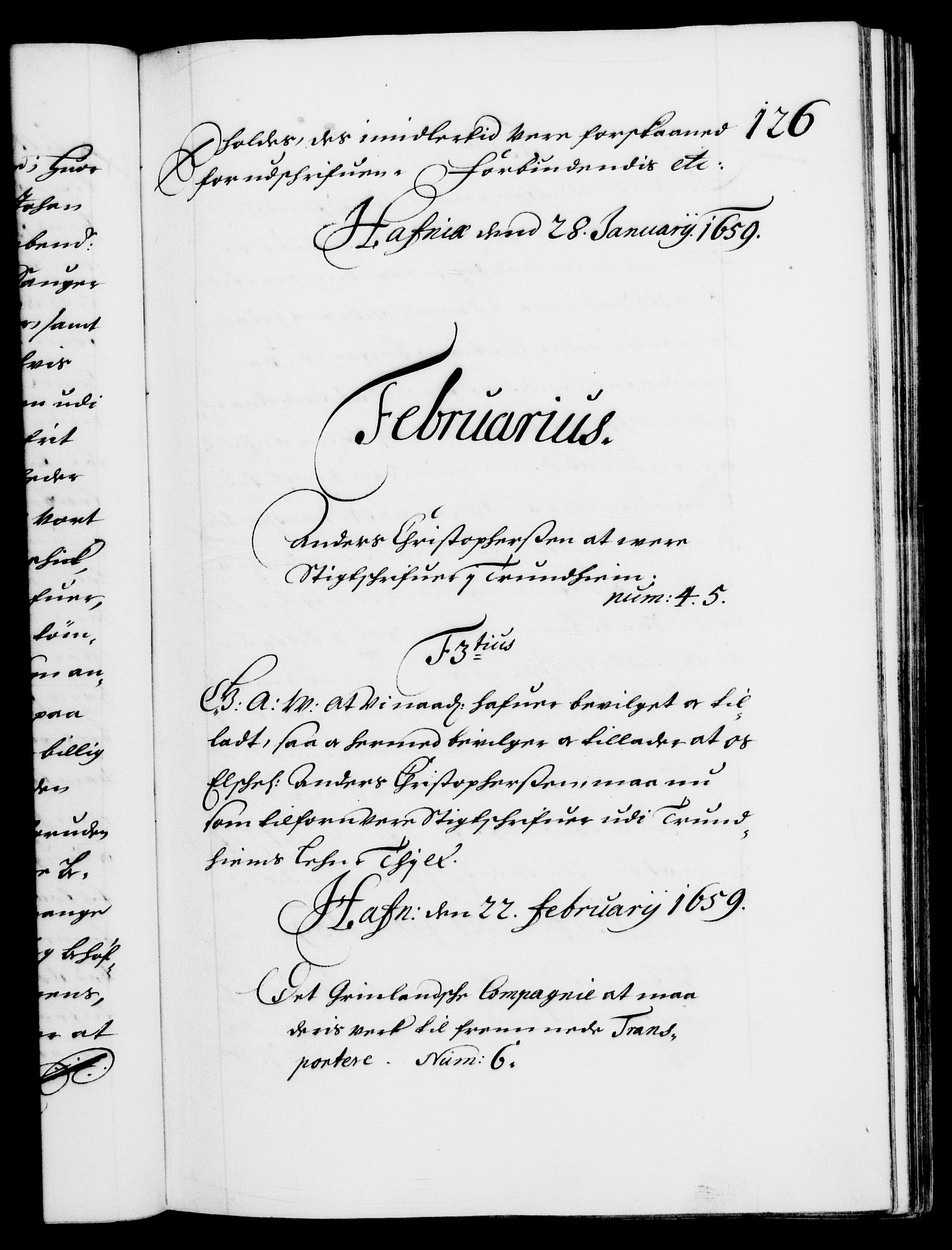 Danske Kanselli 1572-1799, RA/EA-3023/F/Fc/Fca/Fcaa/L0009: Norske registre (mikrofilm), 1657-1660, p. 126a