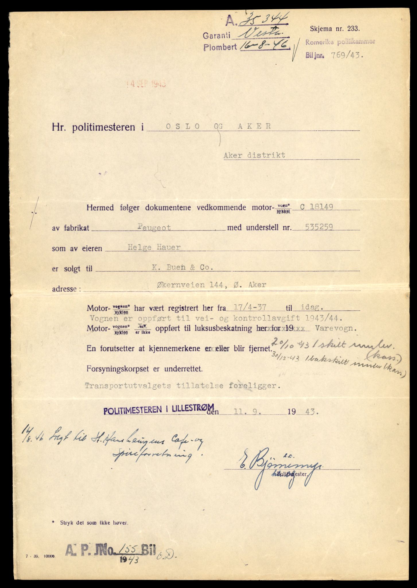 Møre og Romsdal vegkontor - Ålesund trafikkstasjon, AV/SAT-A-4099/F/Fe/L0047: Registreringskort for kjøretøy T 14580 - T 14720, 1927-1998, p. 613