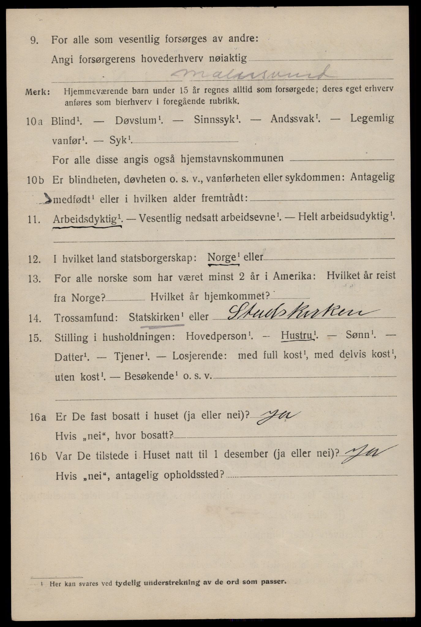 SAT, 1920 census for Trondheim, 1920, p. 130755