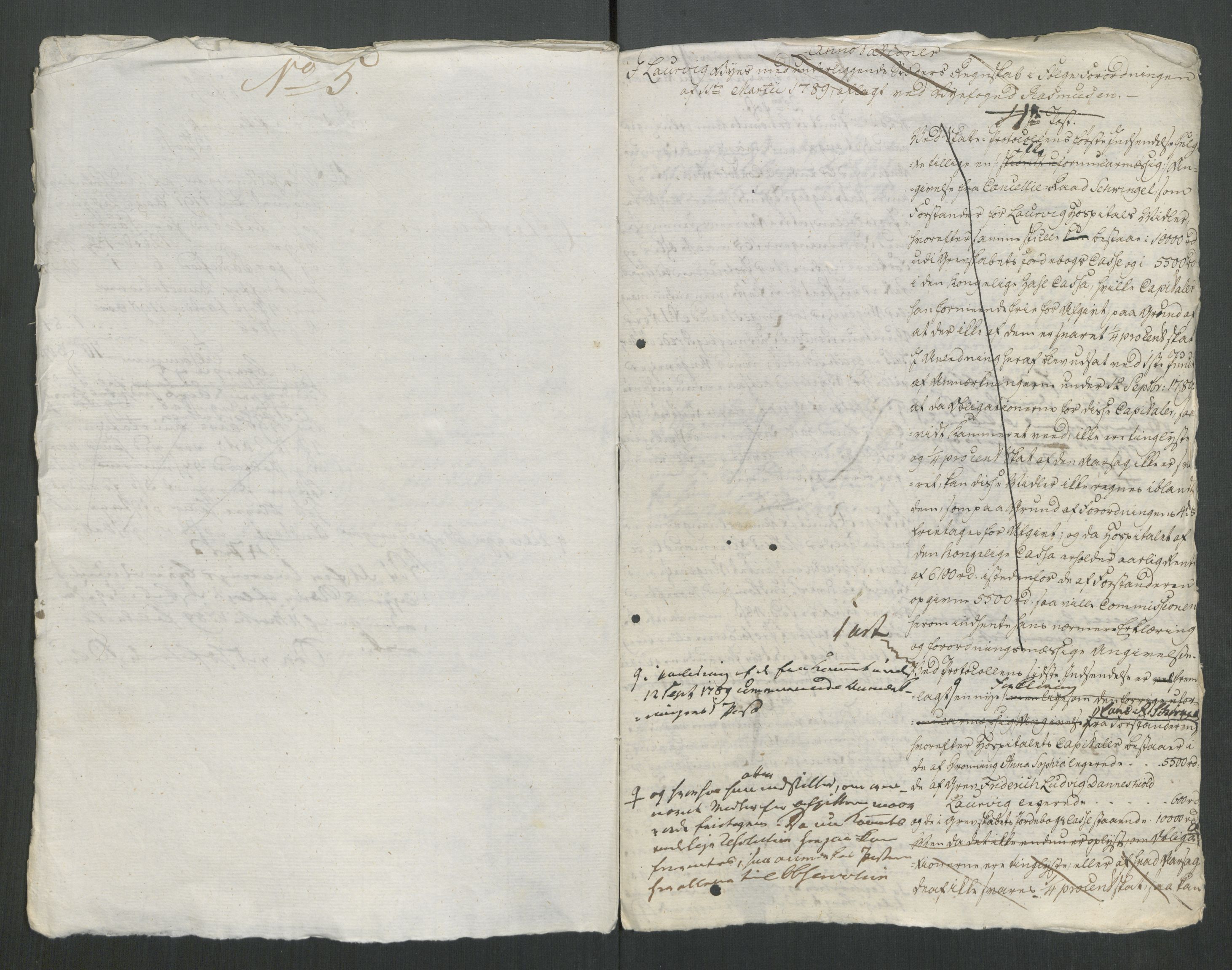 Rentekammeret inntil 1814, Reviderte regnskaper, Mindre regnskaper, AV/RA-EA-4068/Rf/Rfe/L0020: Kongsberg, Kragerø, Larvik, 1789, p. 291