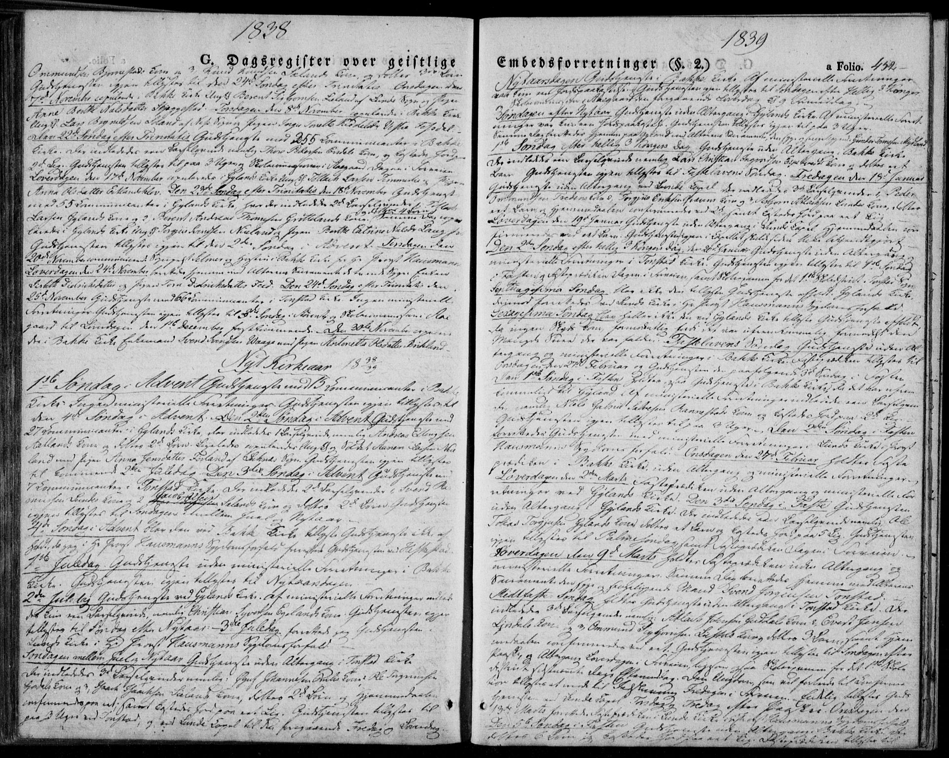 Bakke sokneprestkontor, SAK/1111-0002/F/Fa/Faa/L0004: Parish register (official) no. A 4, 1834-1846, p. 452